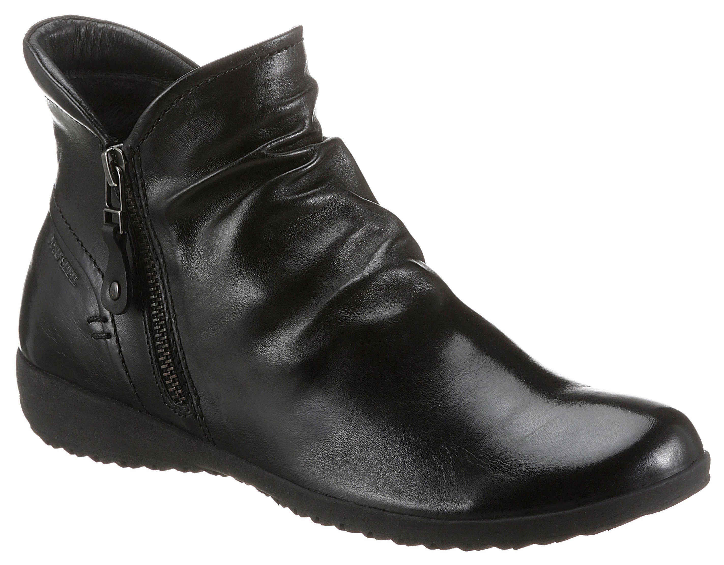 Josef Seibel Boots zonder sluiting NALY 41 Enkellaarsjes, comfortabele schoen met geplooide schacht