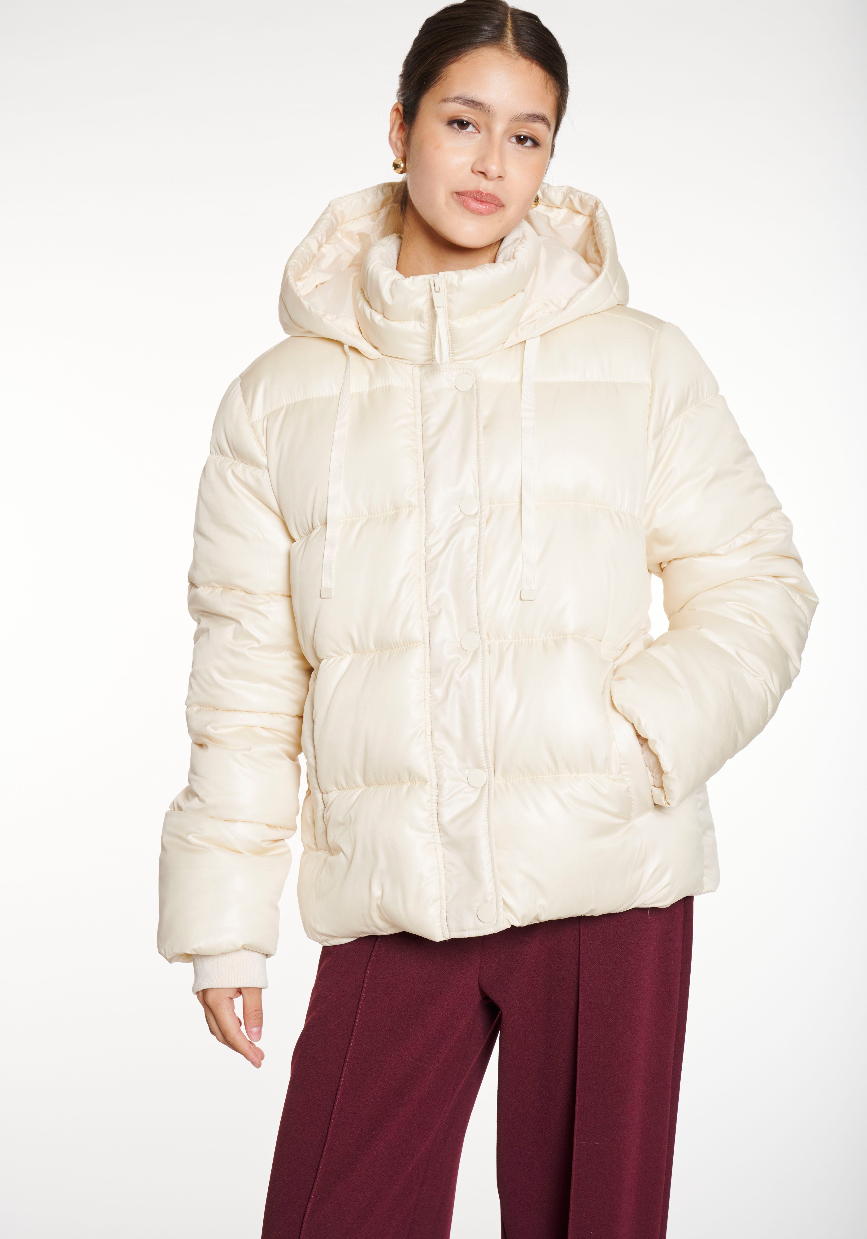 HaILYS Gewatteerde jas LS P JK Va44nessa dames donsjassen maat XS (34) beige