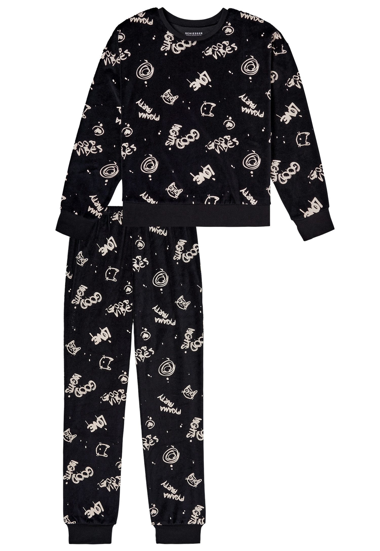 Schiesser Pyjama met all-over print (2-delig)