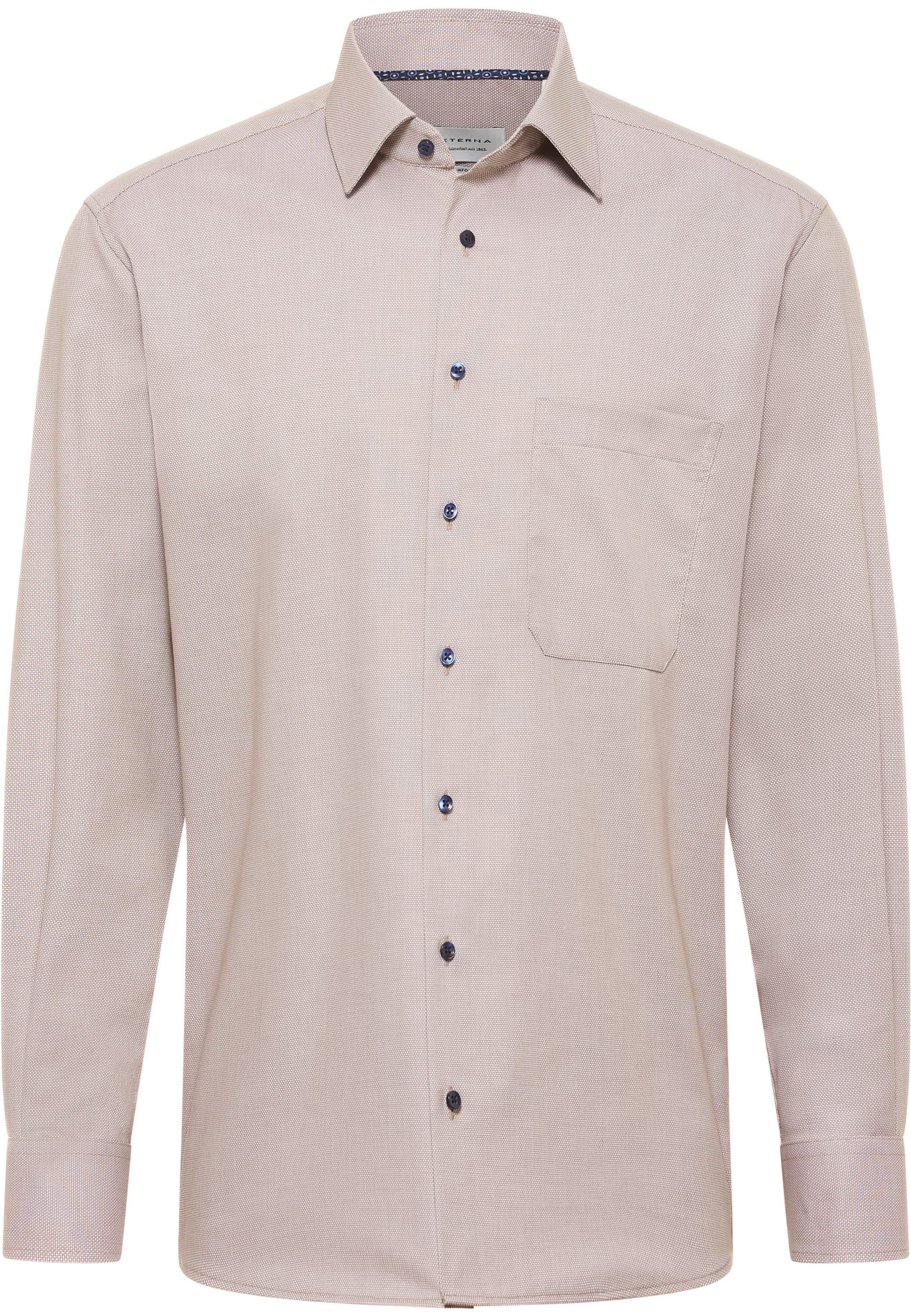 Eterna Overhemd met lange mouwen Comfort fit NON IRON (strijkvrij)