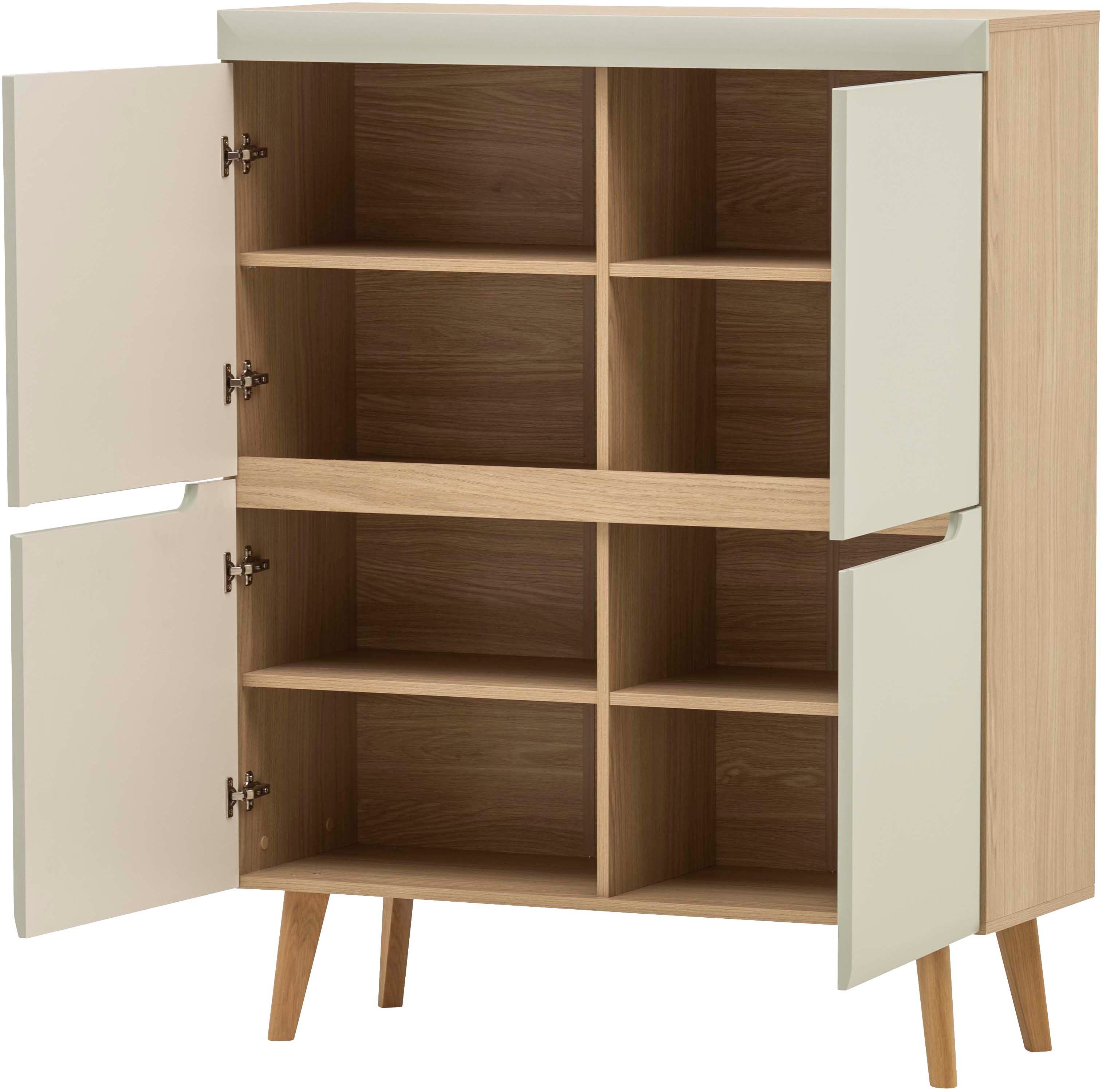 Home affaire Halmeubelset Torge, kapstok met opbergruimte, garderobekast in Scandic design (set, 2-delig)