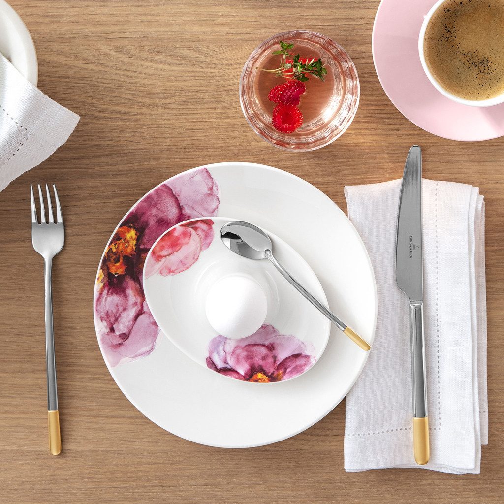 Villeroy & Boch Ontbijtservies set Roos Garden Made in Germany, Fine China porselein (set, 8-delig)