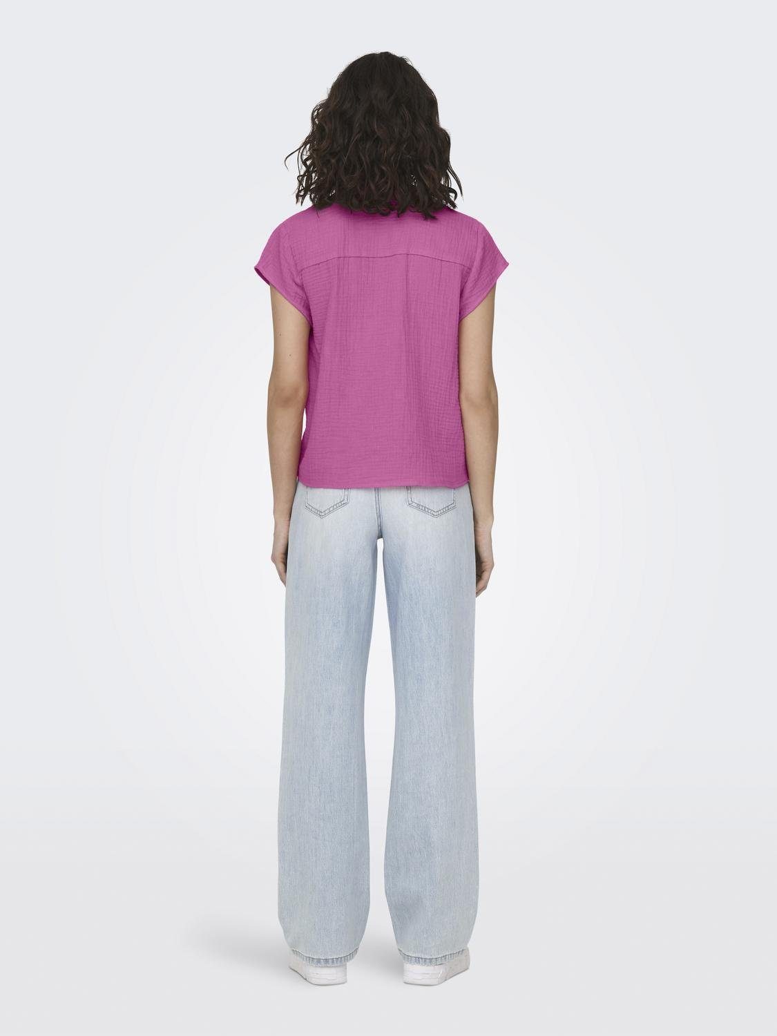 Only Blouse met korte mouwen ONLTHYRA LIFE CAPSLEEVE SHIRT WVN