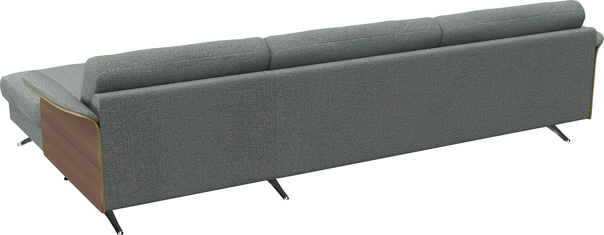 FLEXLUX Hoekbank Glow designbank, comfortabel en comfortabel door hoogwaardige zitconstructie