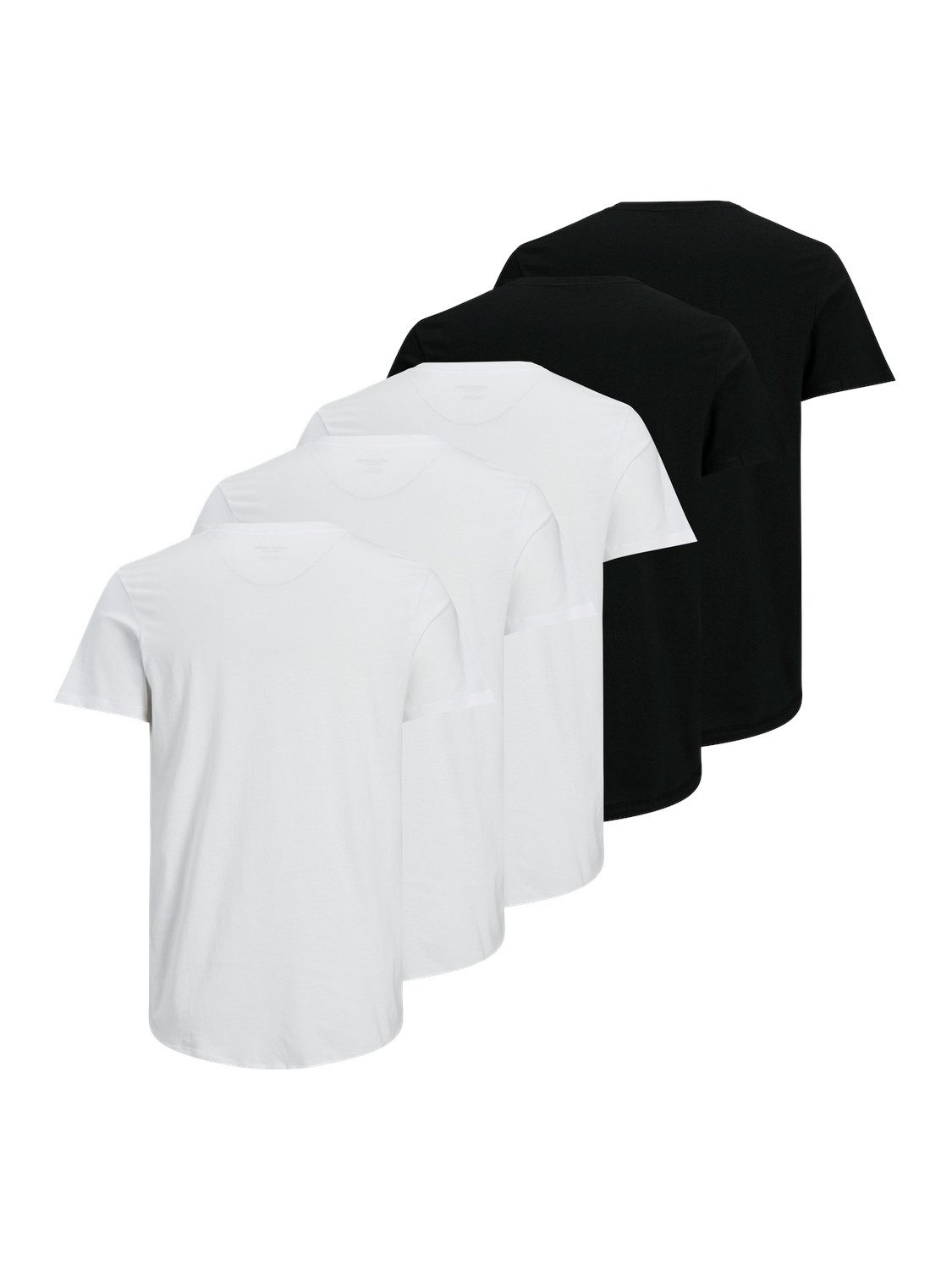 Jack & Jones T-shirt JJENOA TEE SS CREW NECK 5PK MP NOOS (5-delig, Set van 5)