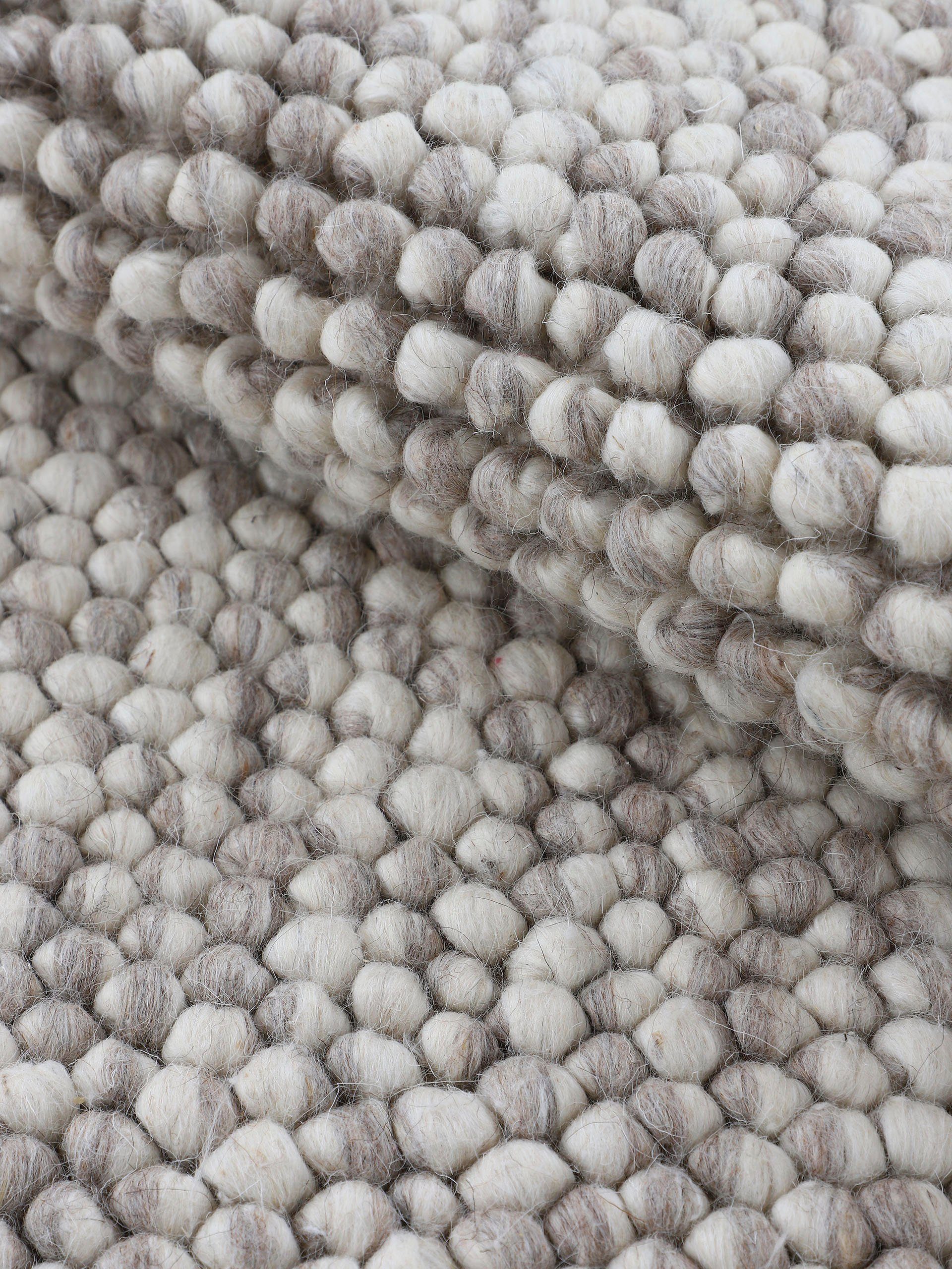 carpetfine Vloerkleed Calo Handgeweven tapijt, uni-kleuren, gemeleerd, handgeweven, 70% wol
