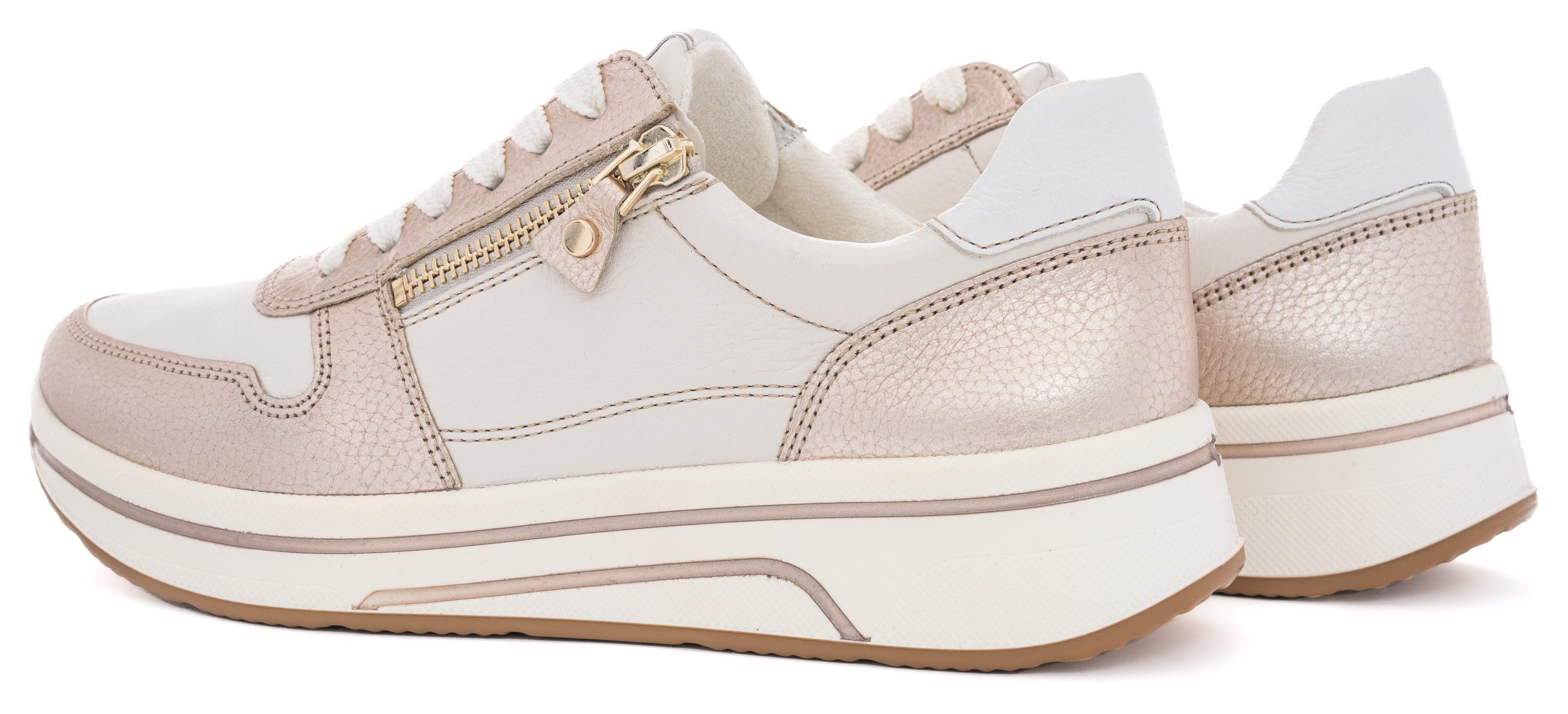 Ara Sneakers met sleehak Sapporo , wig sneaker, veterschoen in comfortwijdte h (= zeer breed)