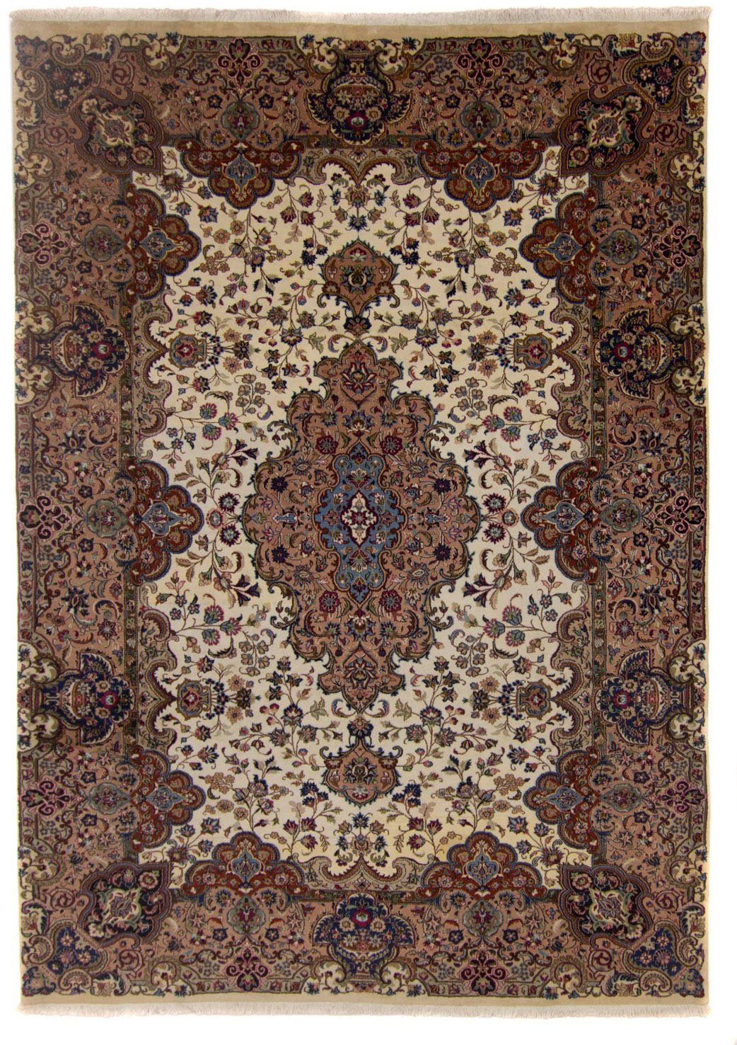 morgenland Wollen kleed Maschad medaillon beige chiaro 348 x 255 cm Uniek exemplaar met certificaat