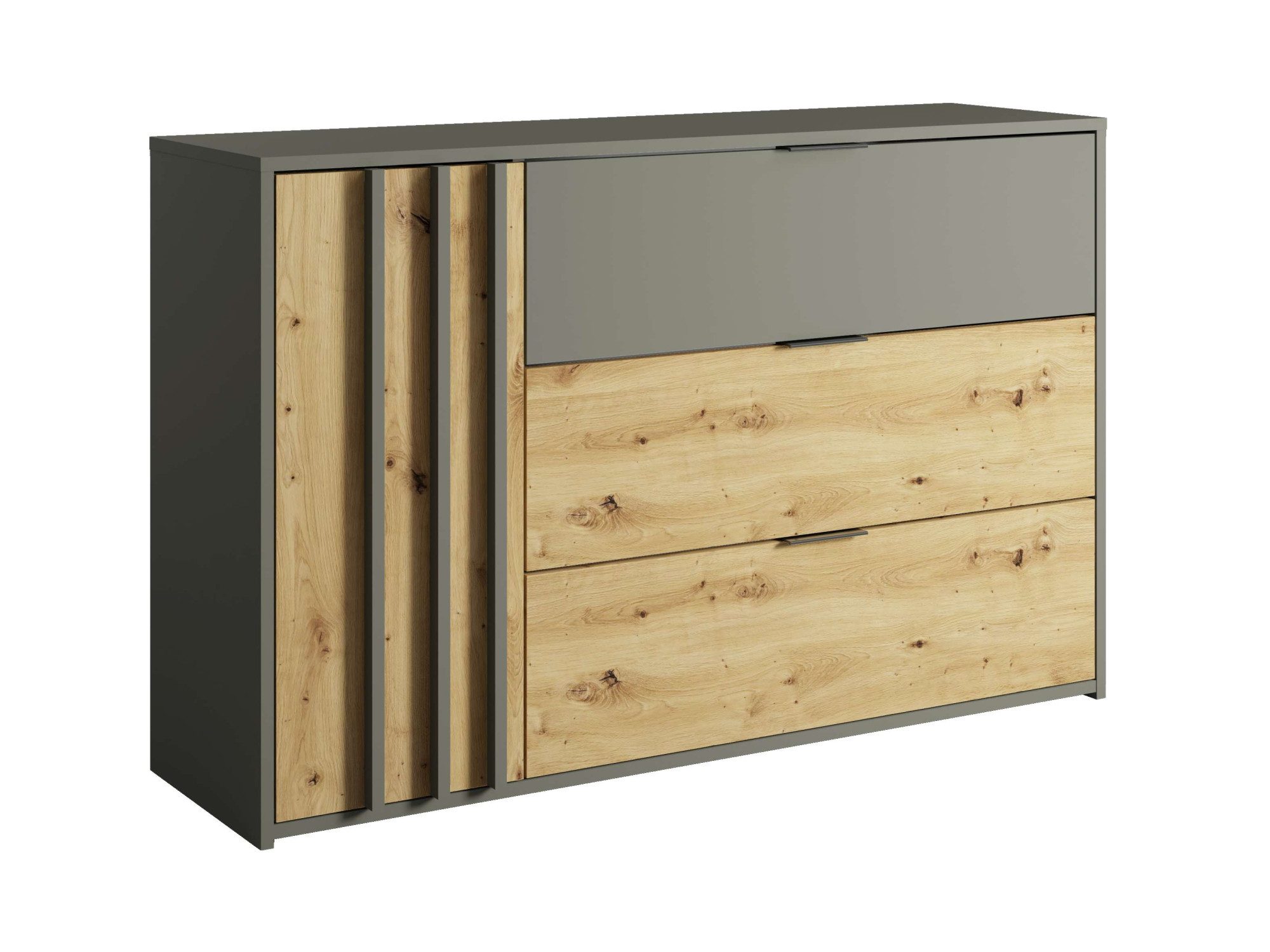 INOSIGN Kast Commode Loreto met 3 lades en een deur, B/D/H 125/36/80 cm