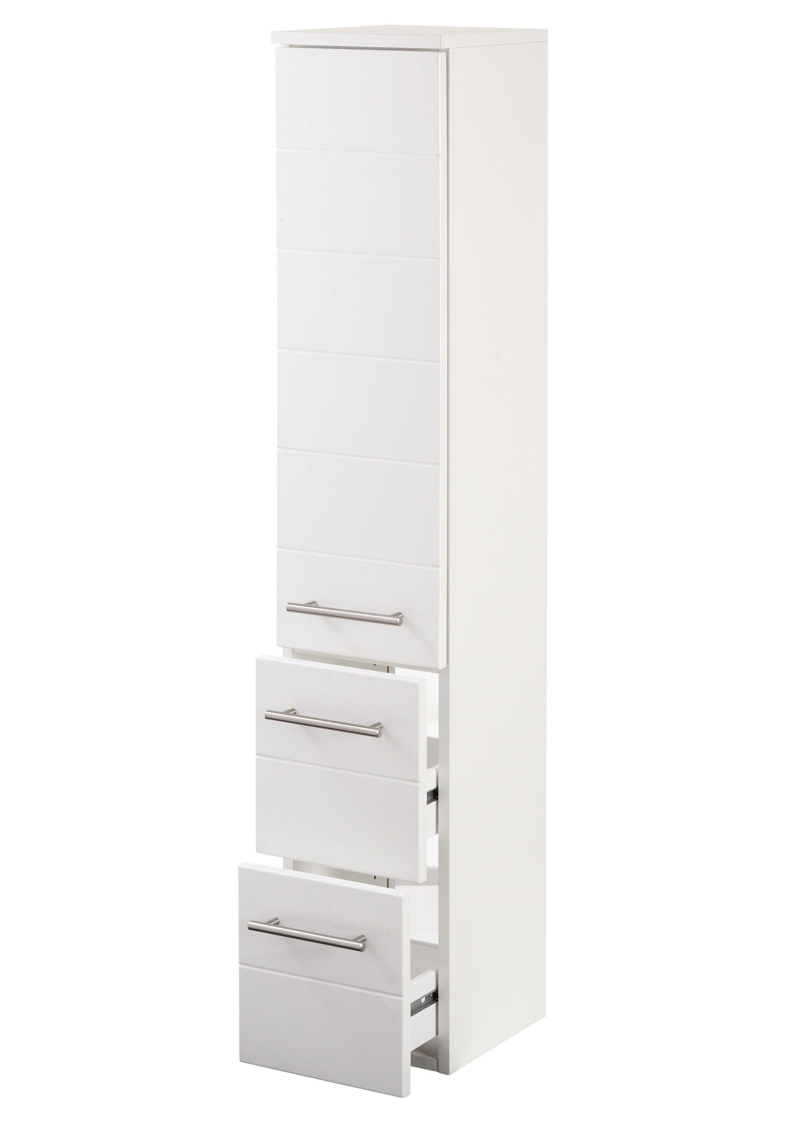 welltime Halfhoge kast PORTO Breedte 25 cm, met hoogglanzende fronten