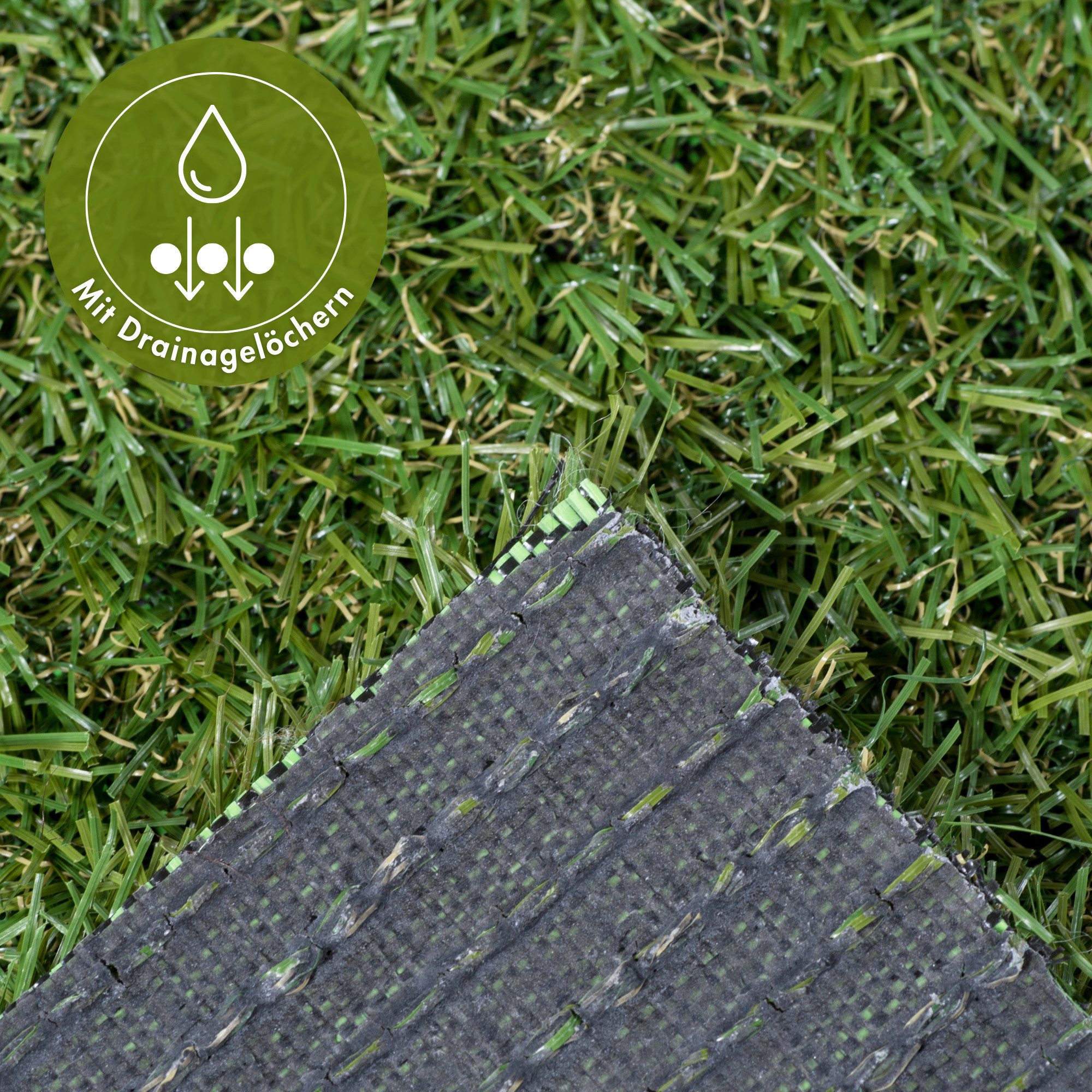 my home Kunstgras Havanna voor balkon & terras, realistische graslook, met drainagegaten