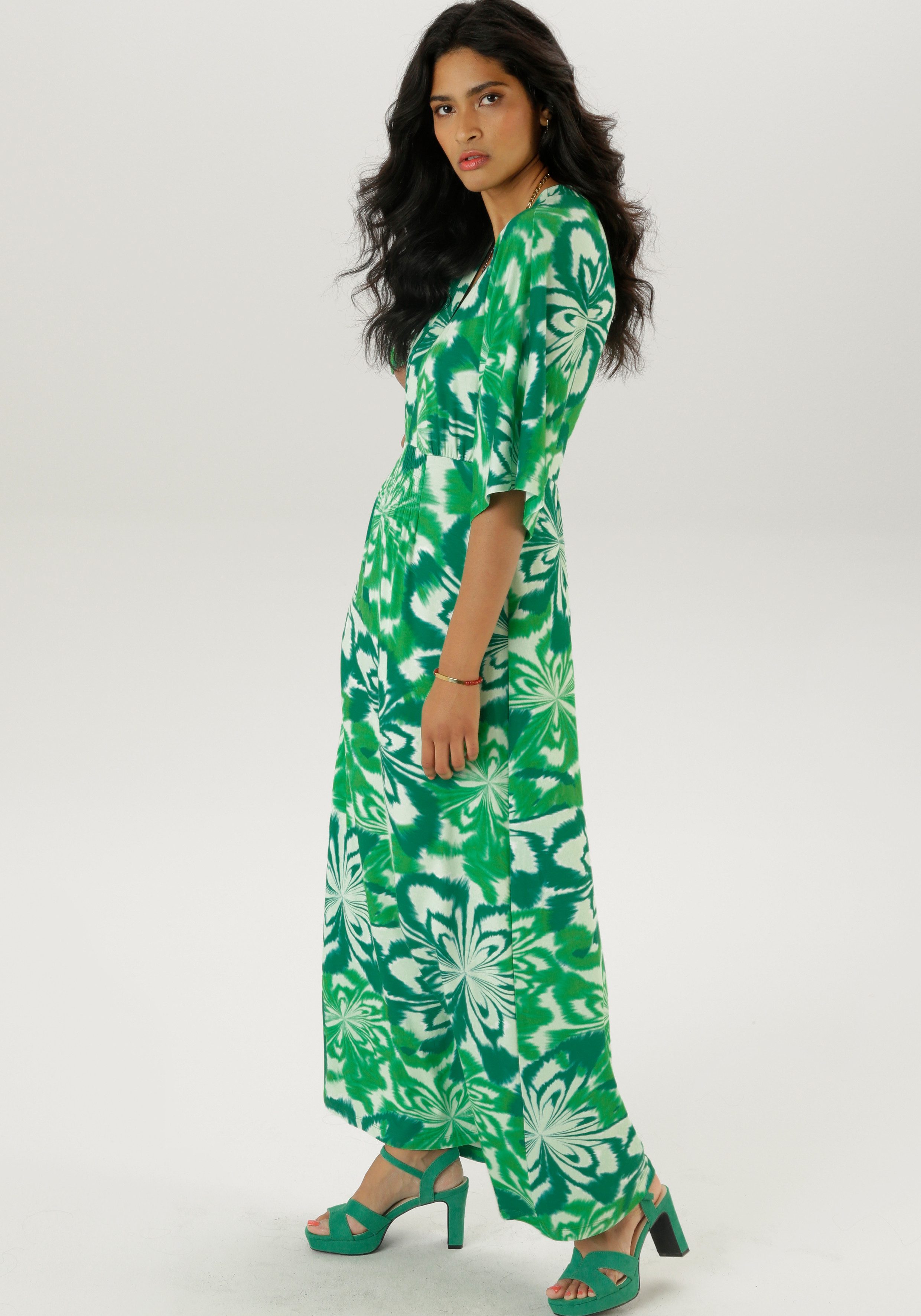 Aniston SELECTED Maxi-jurk met wijde 3/4-mouwen - nieuwe collectie