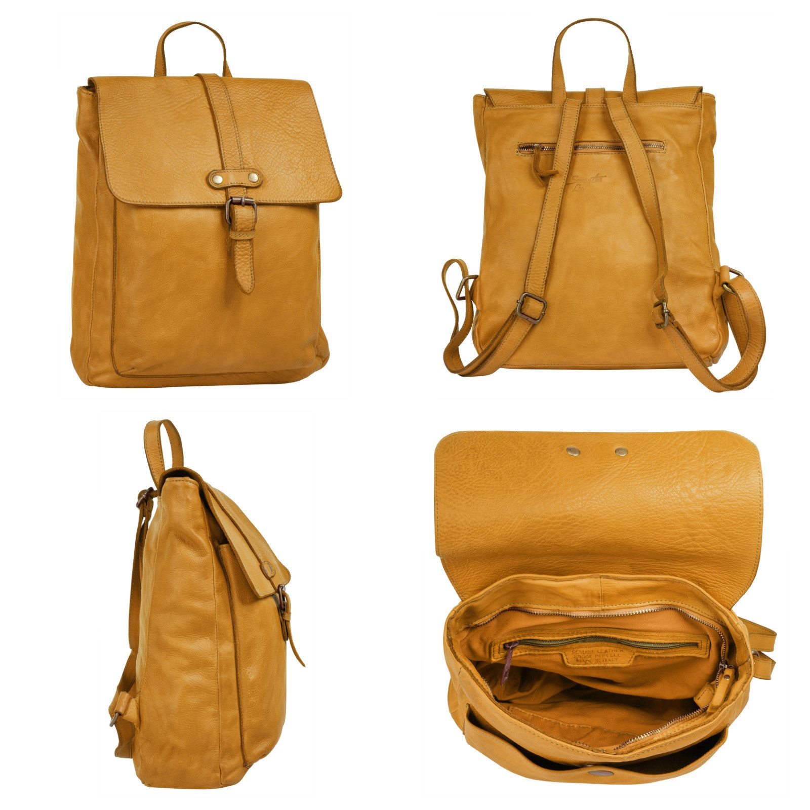 Samantha Look Rugzak echt leer, made in italy