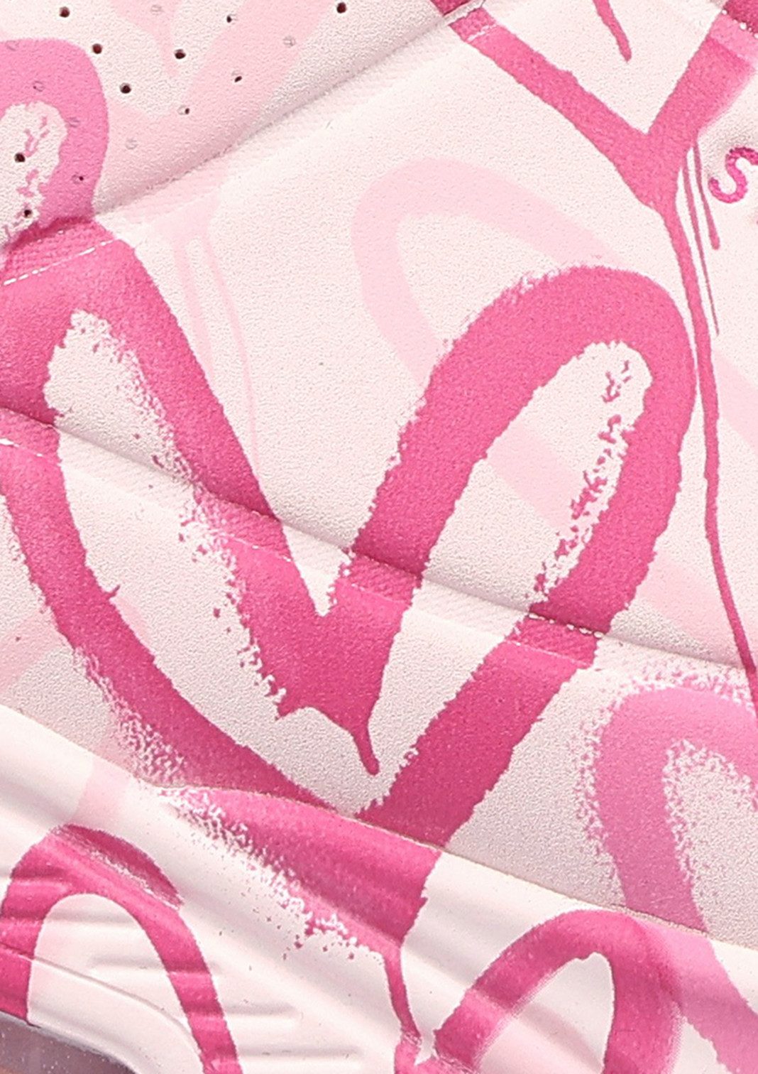 Skechers Sneakers met sleehak UNO-SPREAD THE LOVE Vrijetijdsschoen, lage schoen, veterschoen met coole graffiti-print