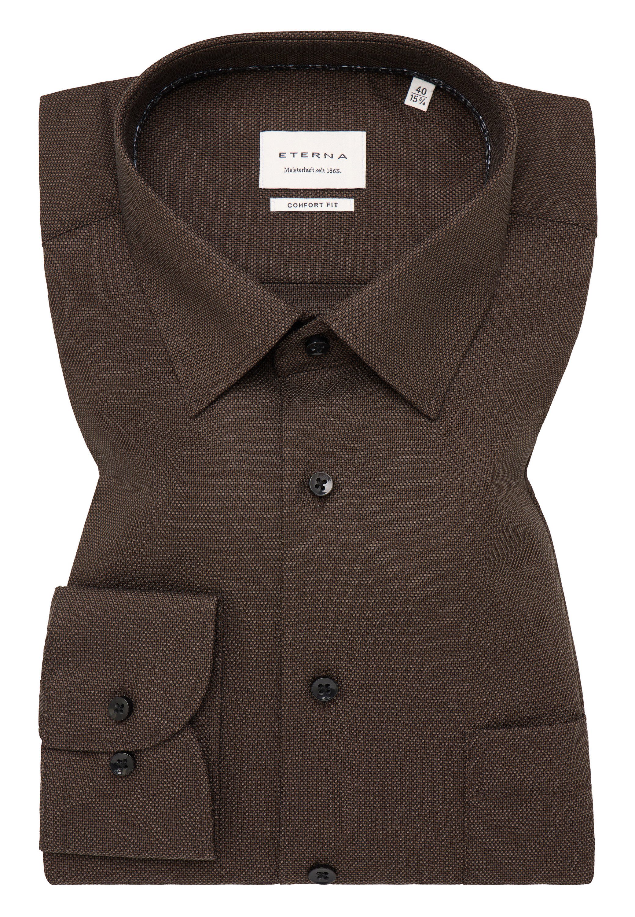 Eterna Overhemd met lange mouwen Comfort fit NON IRON (strijkvrij)