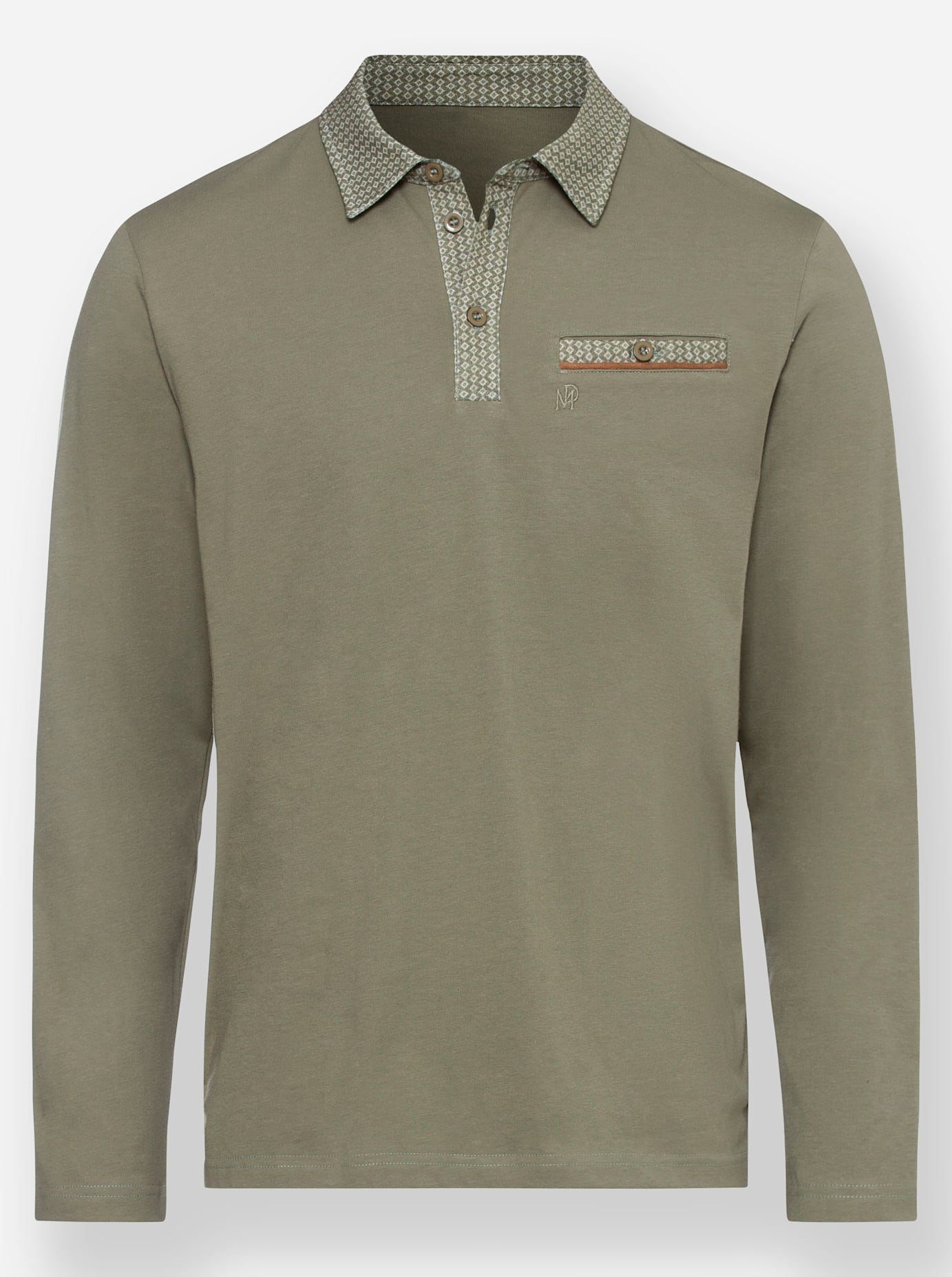 Marco Donati Poloshirt met lange mouwen (1-delig)