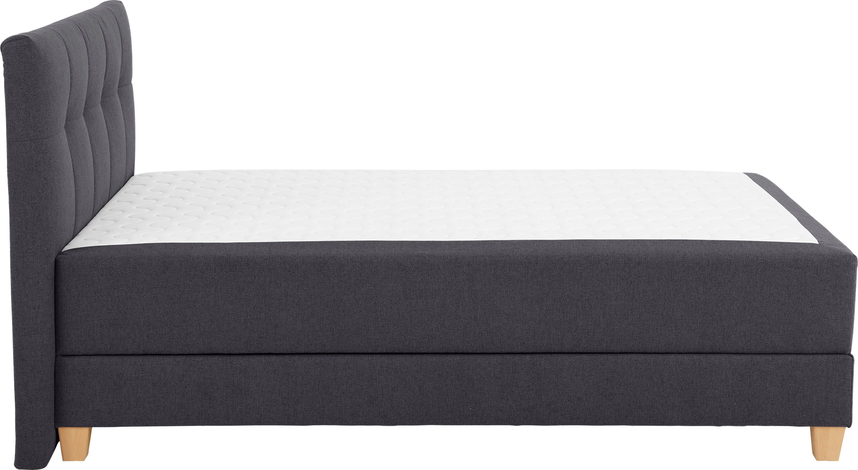 Home affaire Boxspring Lonrai in h2, h3 & h4 en xxl - verlengde 220 cm kiesbaar, incl. topper
