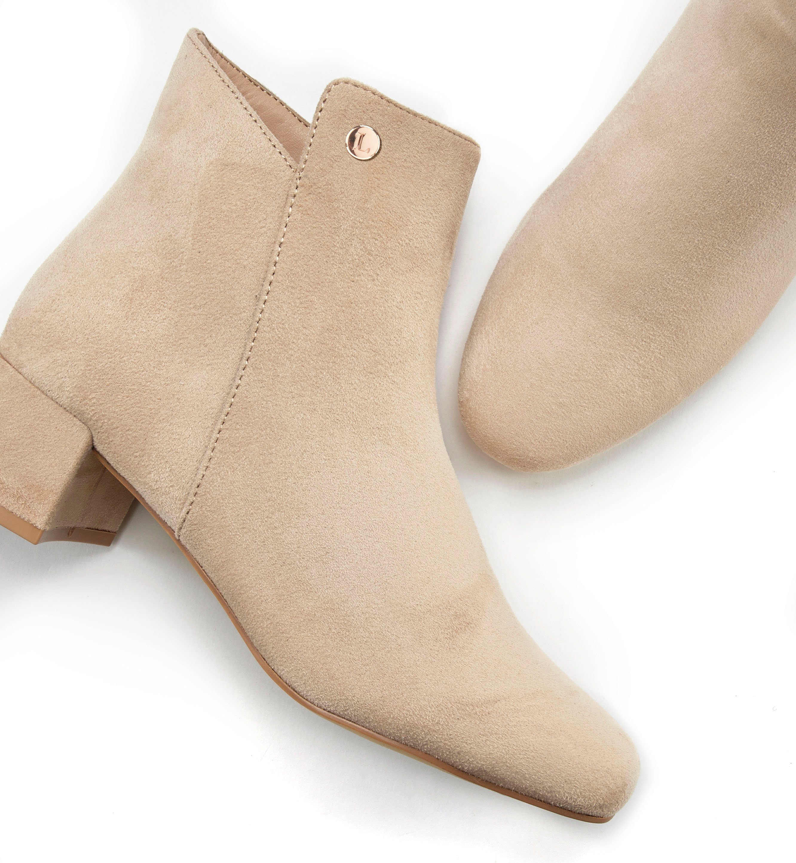 Lascana Laarsjes met comfortabele blokhak, enkellaarsjes, laarzen vegan
