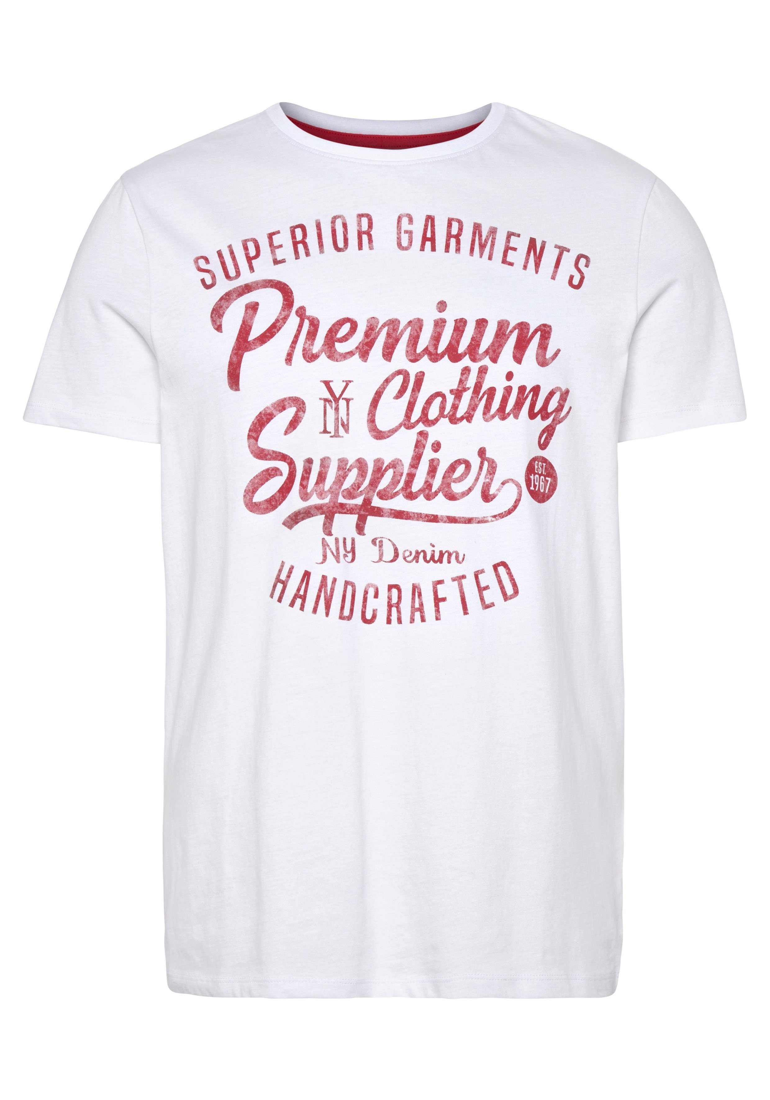 AJC T-shirt Korte mouwen, smalle pasvorm, in vintage-ontwerp