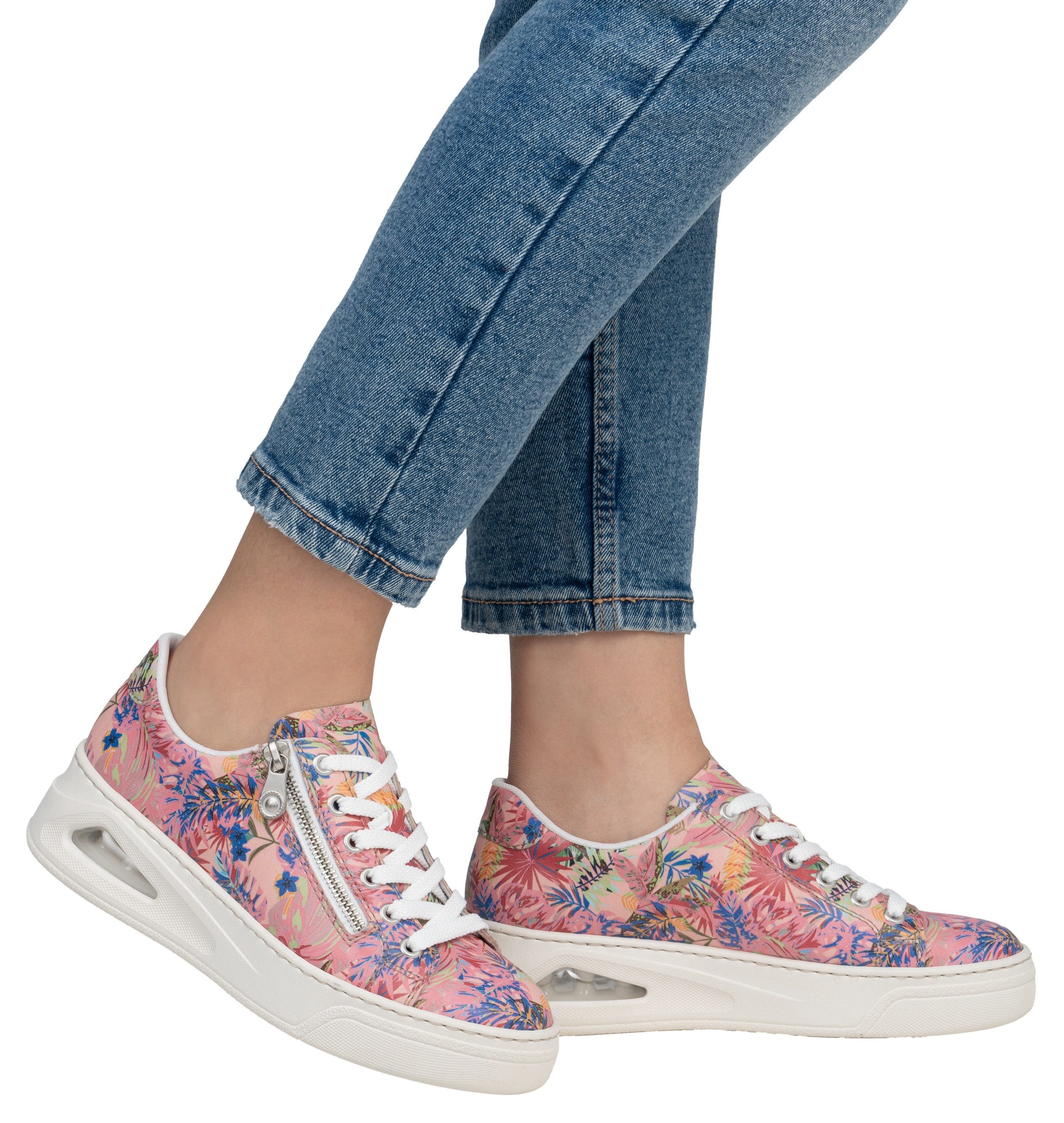 Rieker Plateausneakers , veterschoenen, lage schoen, vrijetijdsschoen met rieker air uitrusting
