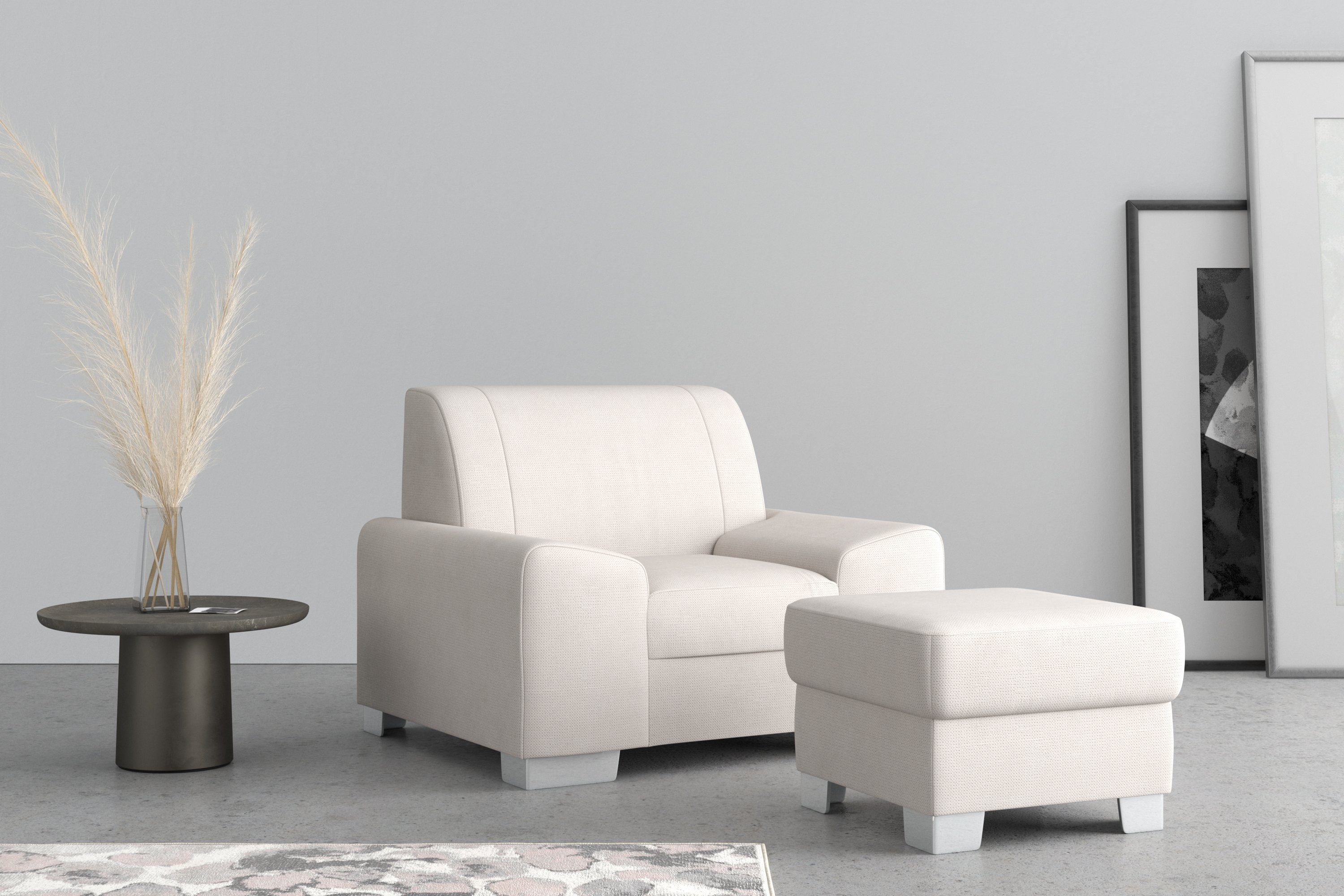 DOMO collection Fauteuil Anzio optioneel met veerkern