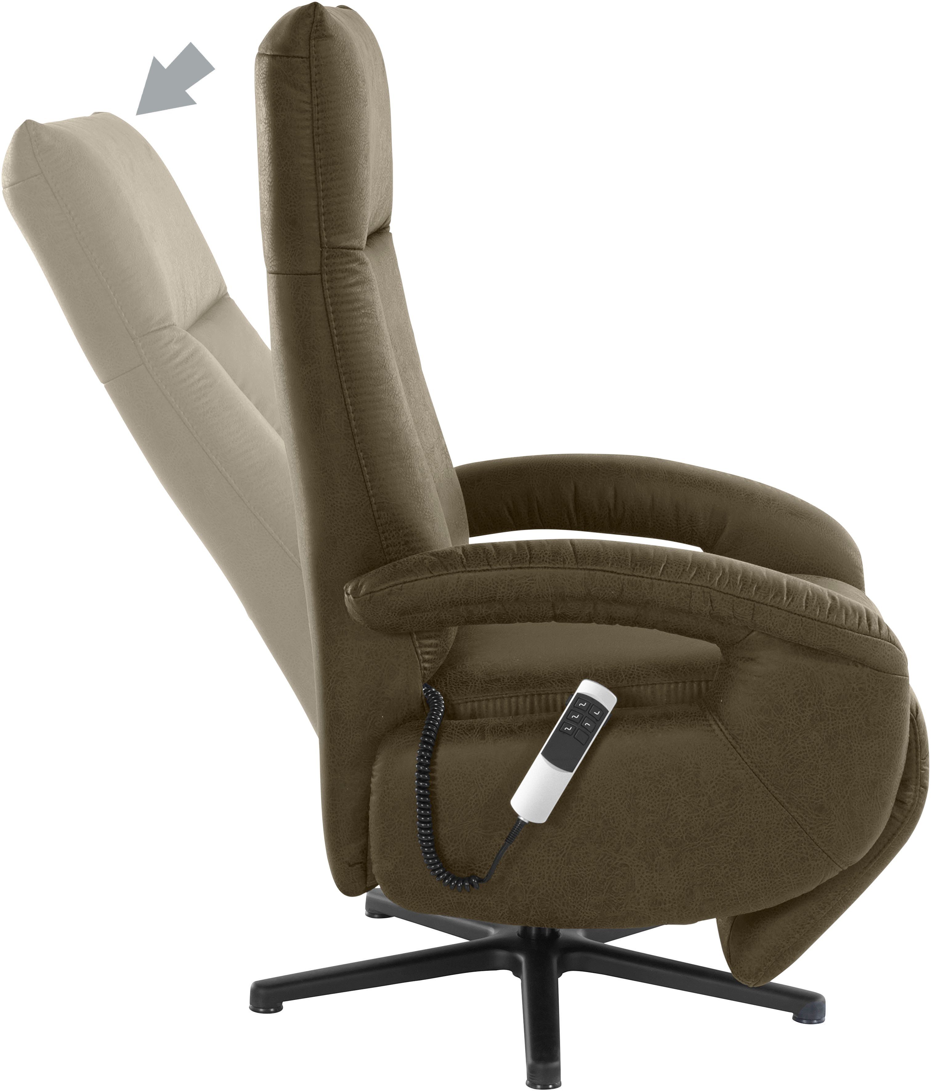 sit&more Relaxfauteuil Tycoon naar keuze handmatig, met twee motoren of met accu of met 2 motoren