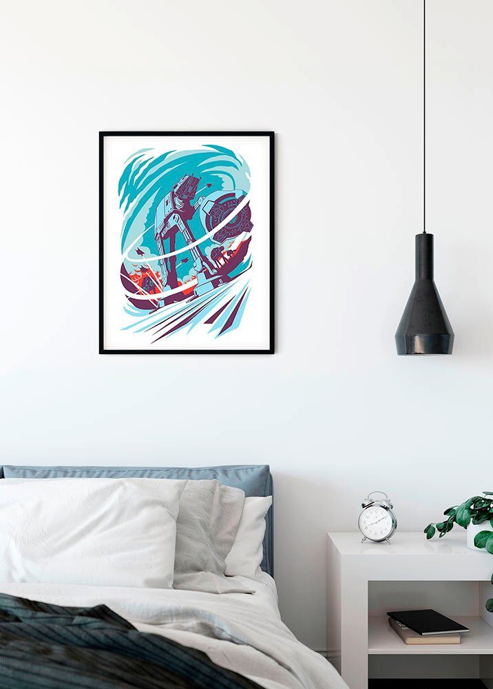 Komar Wanddecoratie Star Wars Classic Vector Hoth Wanddecoratie voor de kinderkamer - zonder lijst (1 stuk)