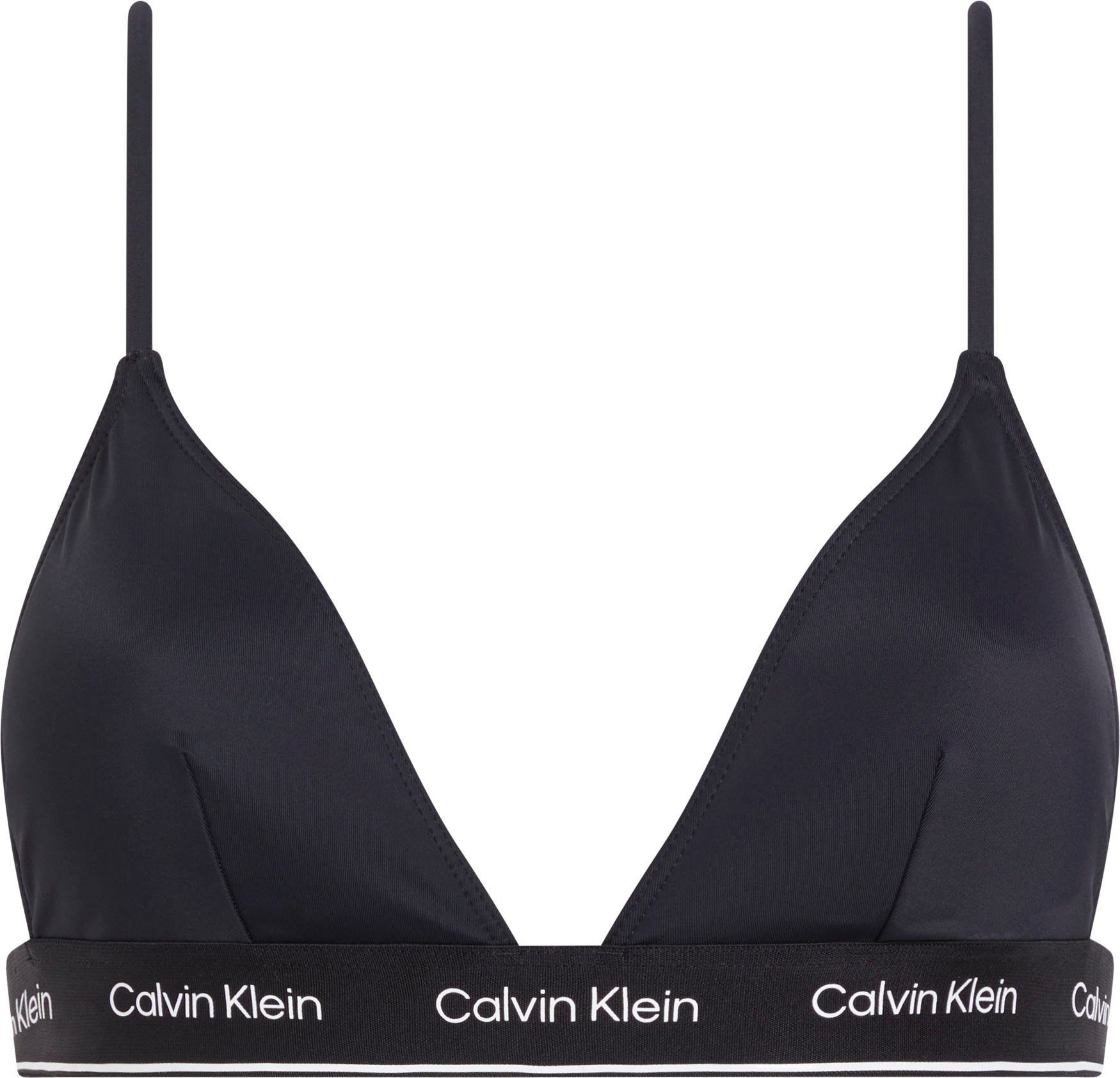 Calvin Klein Swimwear Triangel-bikinitop TRIANGLE-RP met logo op de onderste band