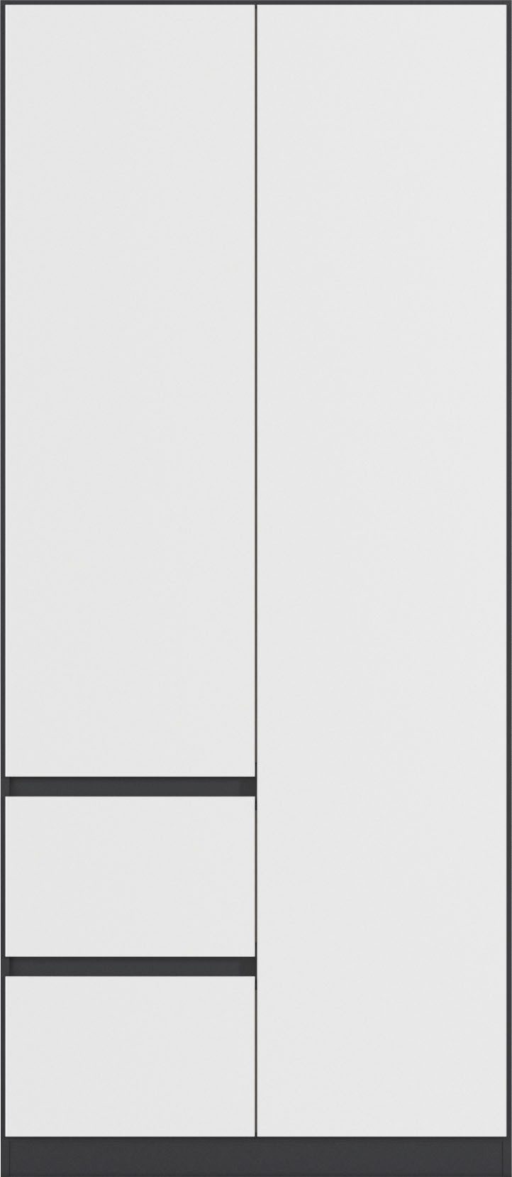 rauch Draaideurkast Kledingkast kast garderobe garderobekast MAINZ greeploze front, buitendeuren met push-to-open functie made in germany