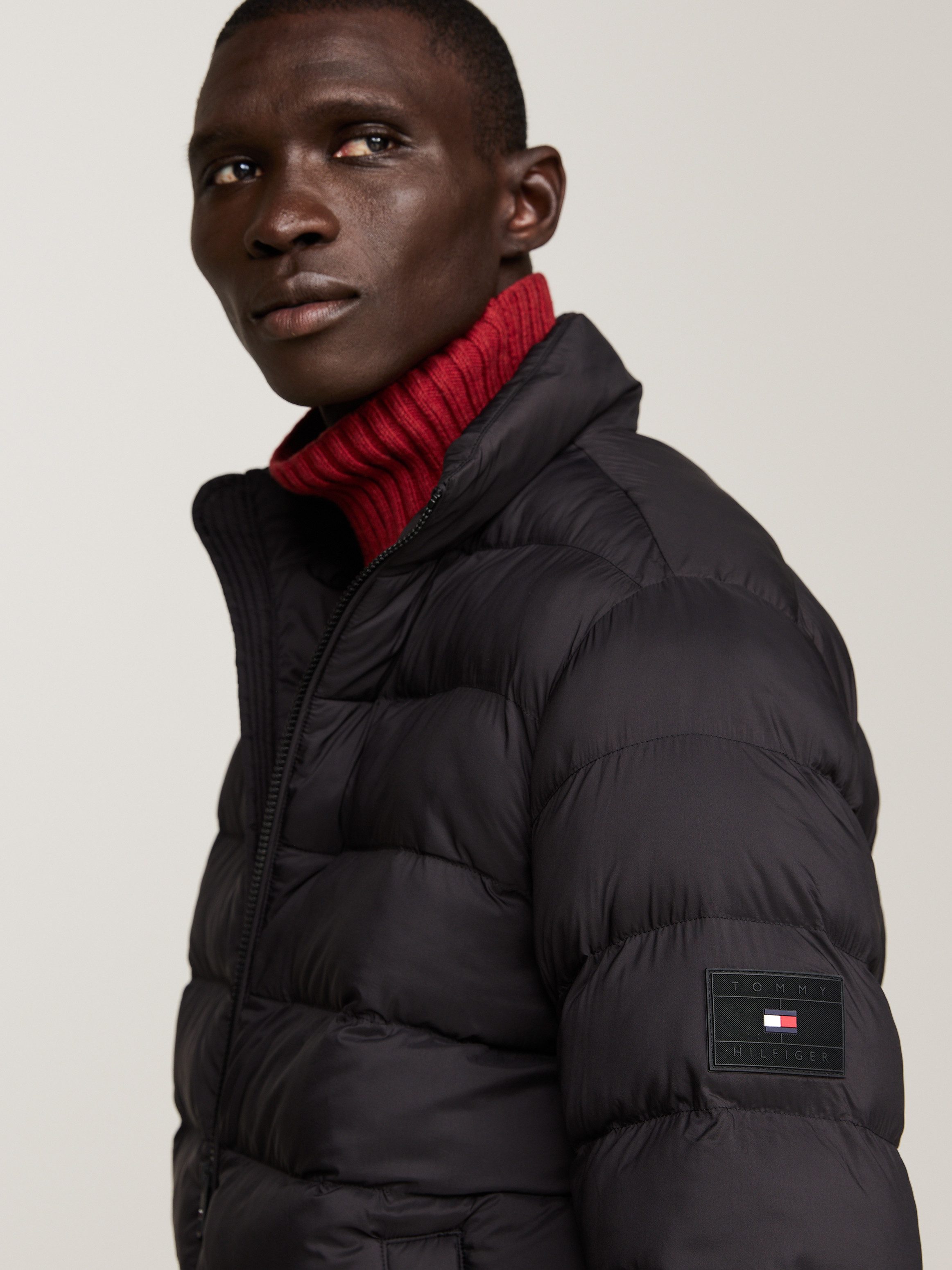 Tommy Hilfiger Gewatteerde jas MID WEIGHT STAND COLLAR JACKET