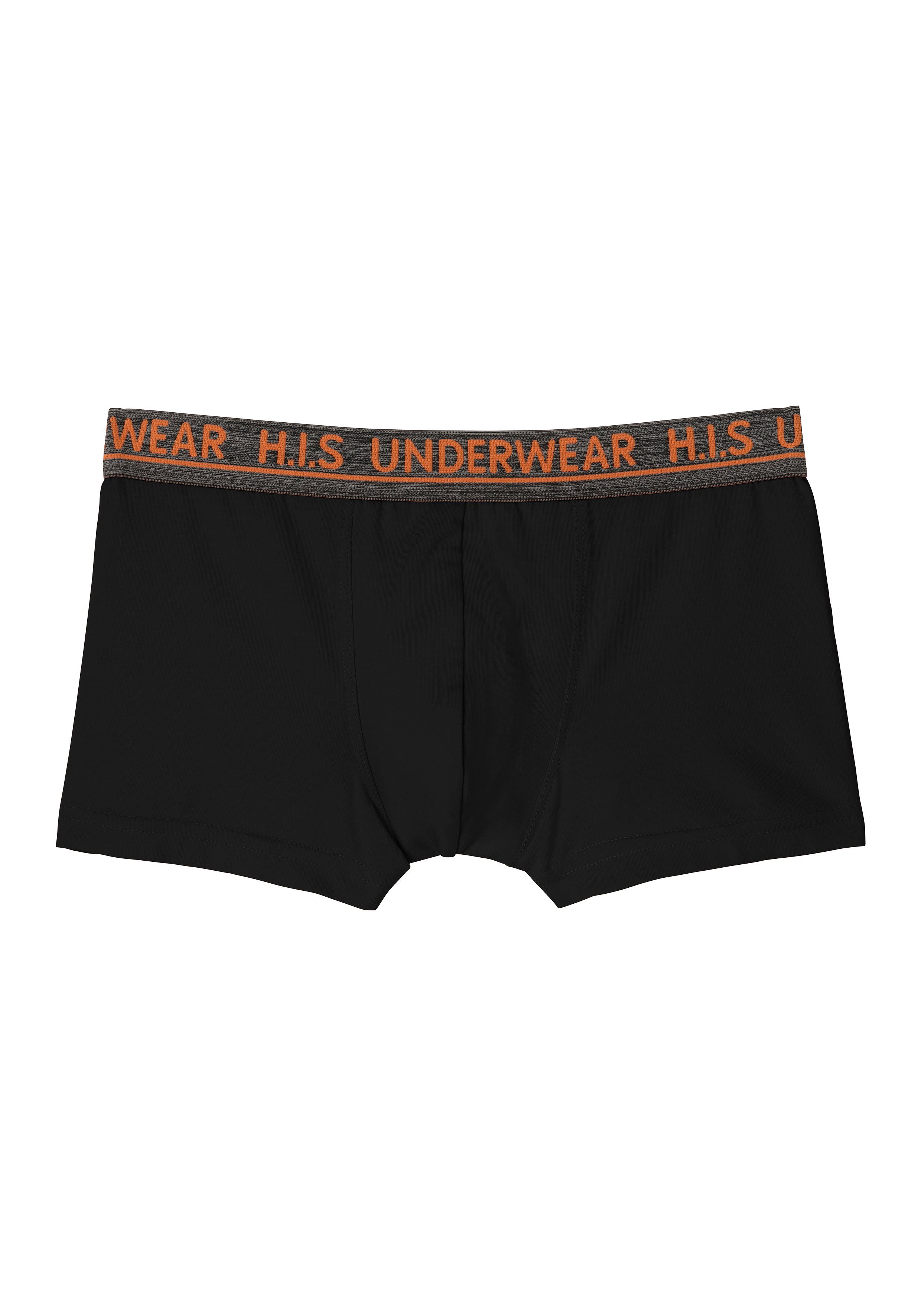 H.I.S Boxershort voor jongens met gemêleerde logo weefband (set 4 stuks)