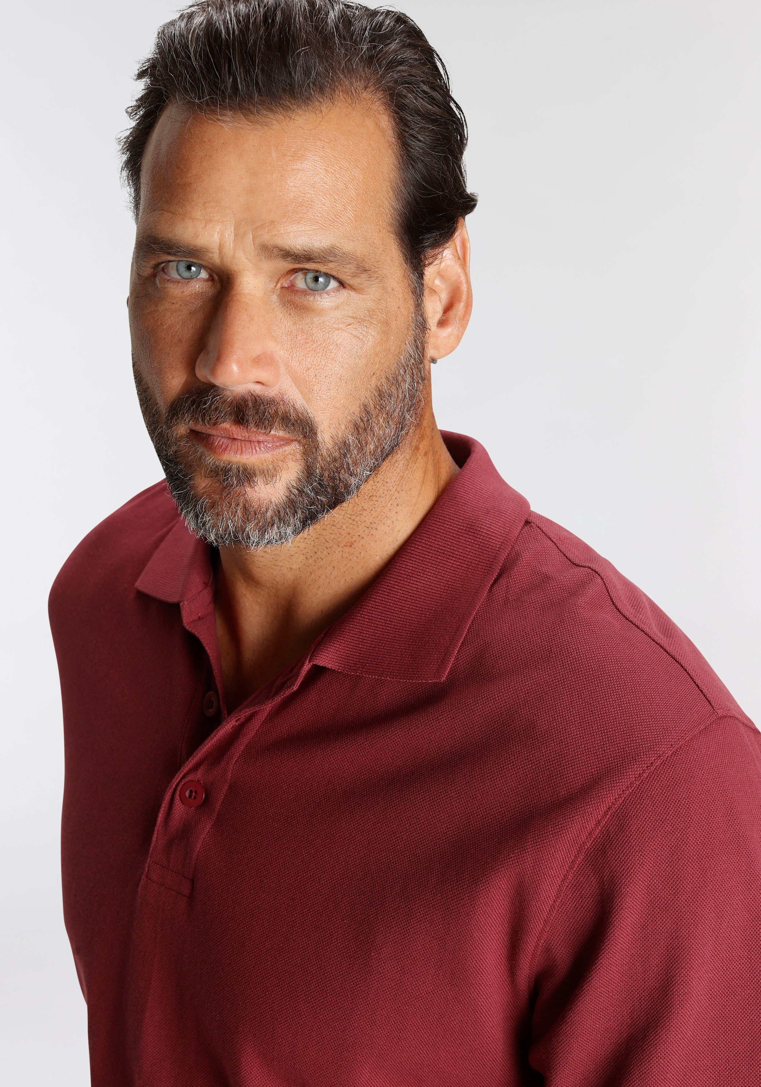 Man's World Poloshirt Korte mouwen, losse pasvorm, effen