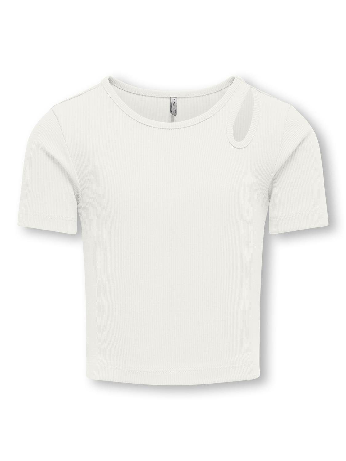 KIDS ONLY Shirt met korte mouwen KOGNESSA S/S CUT OUT TOP BOX JRS NOOS
