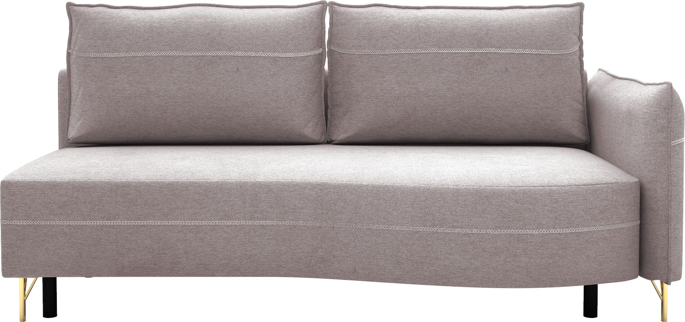 exxpo - sofa fashion Loungebank Met mooie contrastnaad, solitairmeubel, comfortabel, smalle armleuning