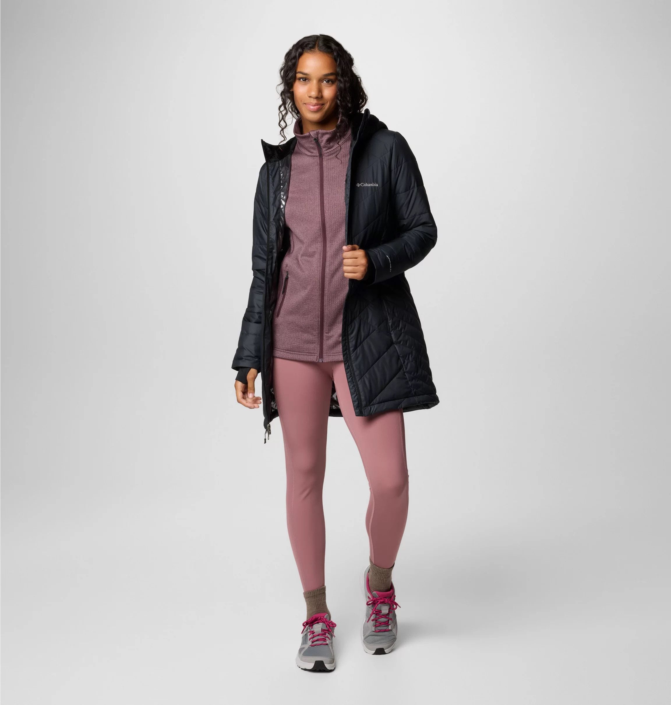 Columbia Gewatteerde jas HEAVENLY LONG HOODED JACKET (1-delig)