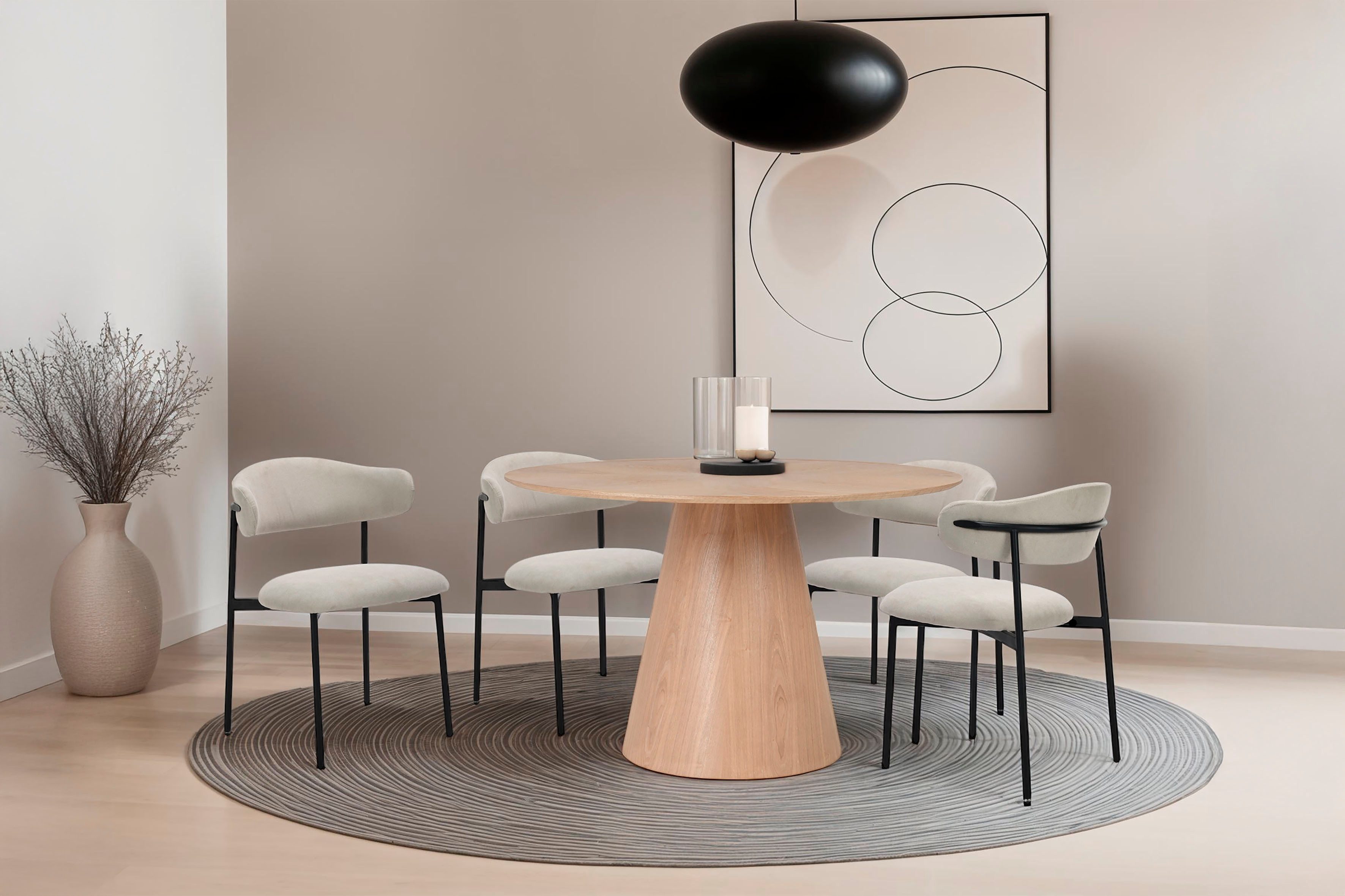 byLIVING Eetkamerstoel Jersey (2-stuks set) Frame van metaal zwart, keukenstoel, geweven stofbekleding, diverse kleuren (set)