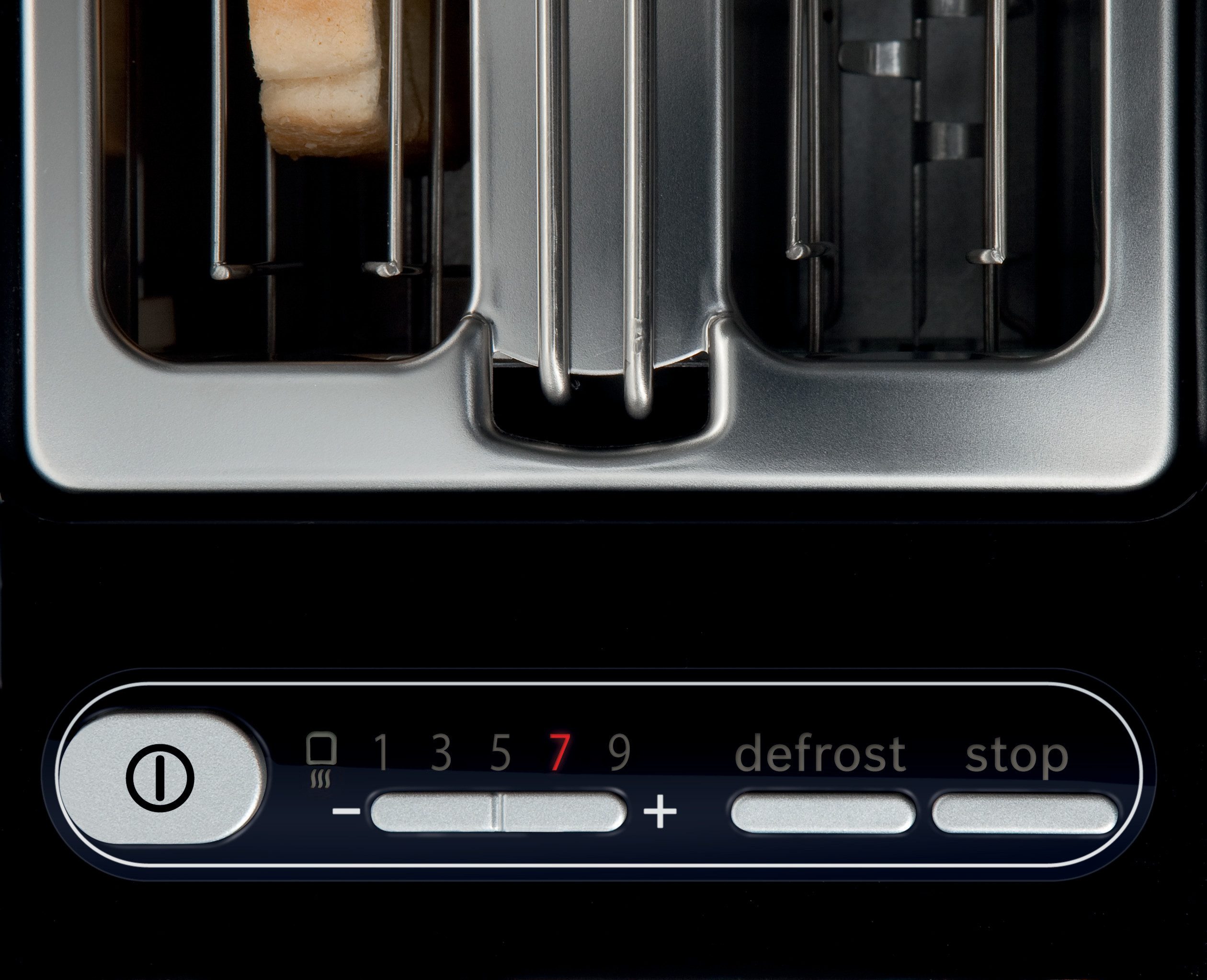 BOSCH Toaster Styline TAT8613N, geïntegreerde broodjesopzet, liftfunctie Ontdooifunctie, automatische uitschakeling, broodcentrering, roestvrij staal/zwart