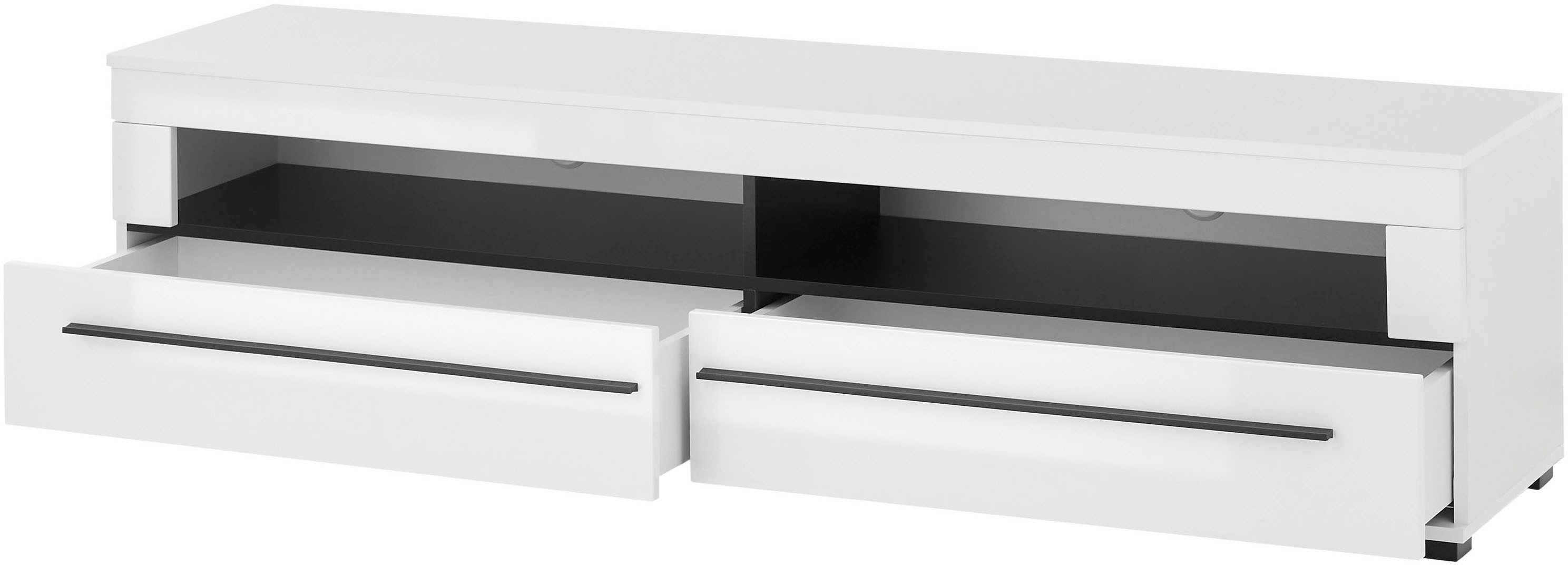 INOSIGN Tv-meubel Modern TV-meubel, commode in Eiken Evoke of wit zwarte stanggreep, voldoende opbergruimte, veelzijdig inzetbaar