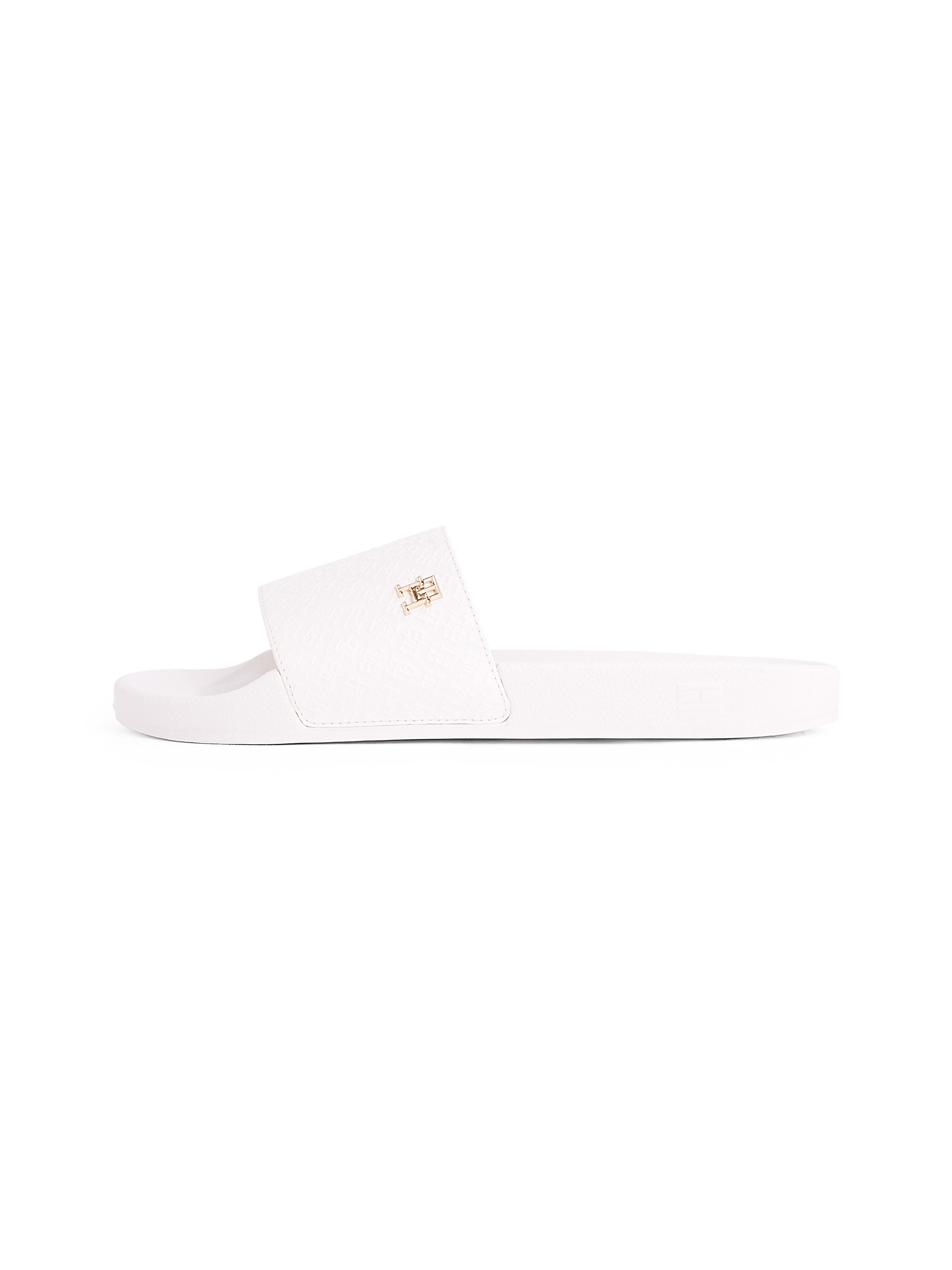 Tommy Hilfiger Slippers TH MONOGRAM POOLSIDE , comfort-schoen, zomerschoen, instapschoen met th-sieraad