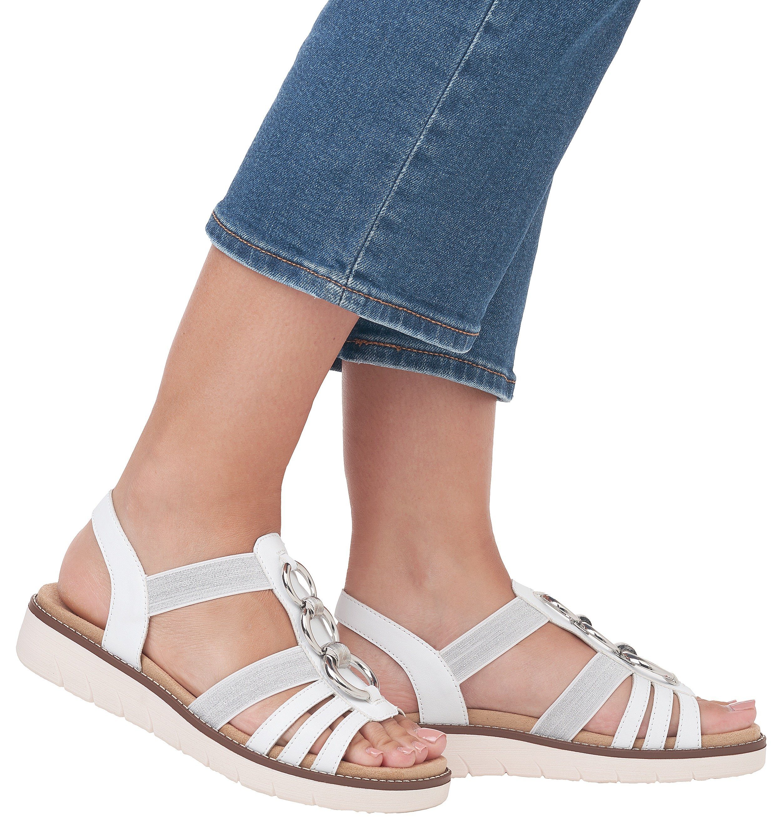 Remonte Sandalen zomerschoen, sandaal, sleehak, met praktische elastieken