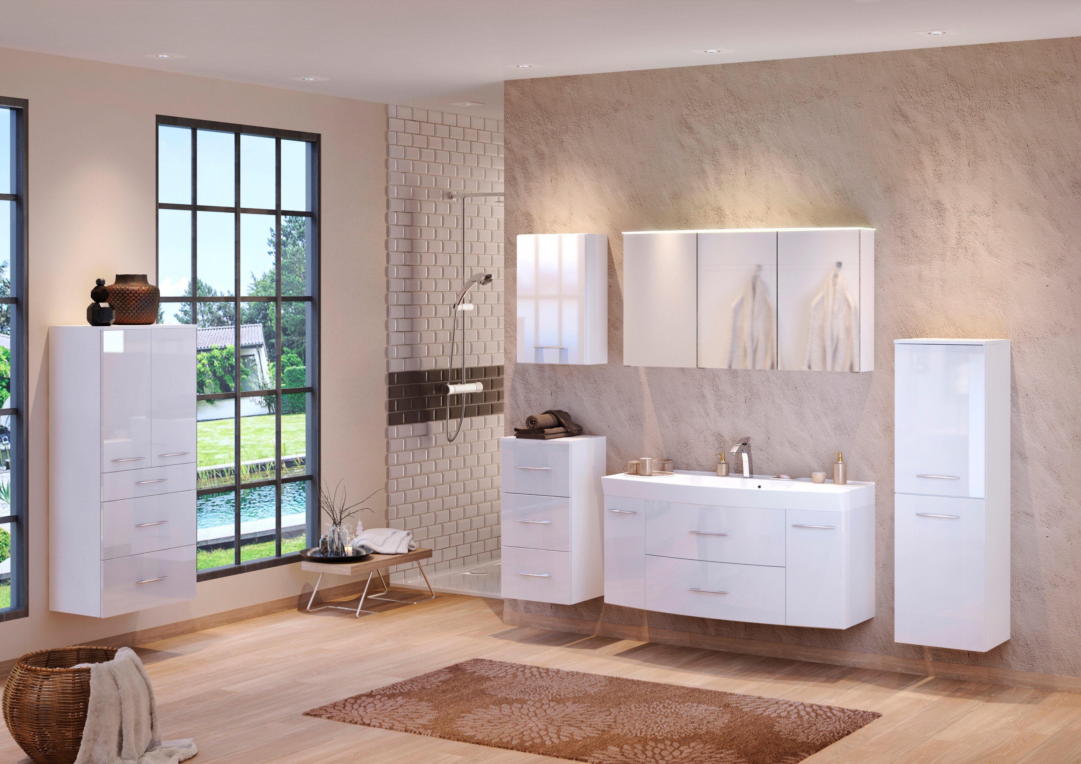 welltime Halfhoge kast Florida Breedte 40 cm, met soft-closesysteem en deurdempers en soft-closefunctie