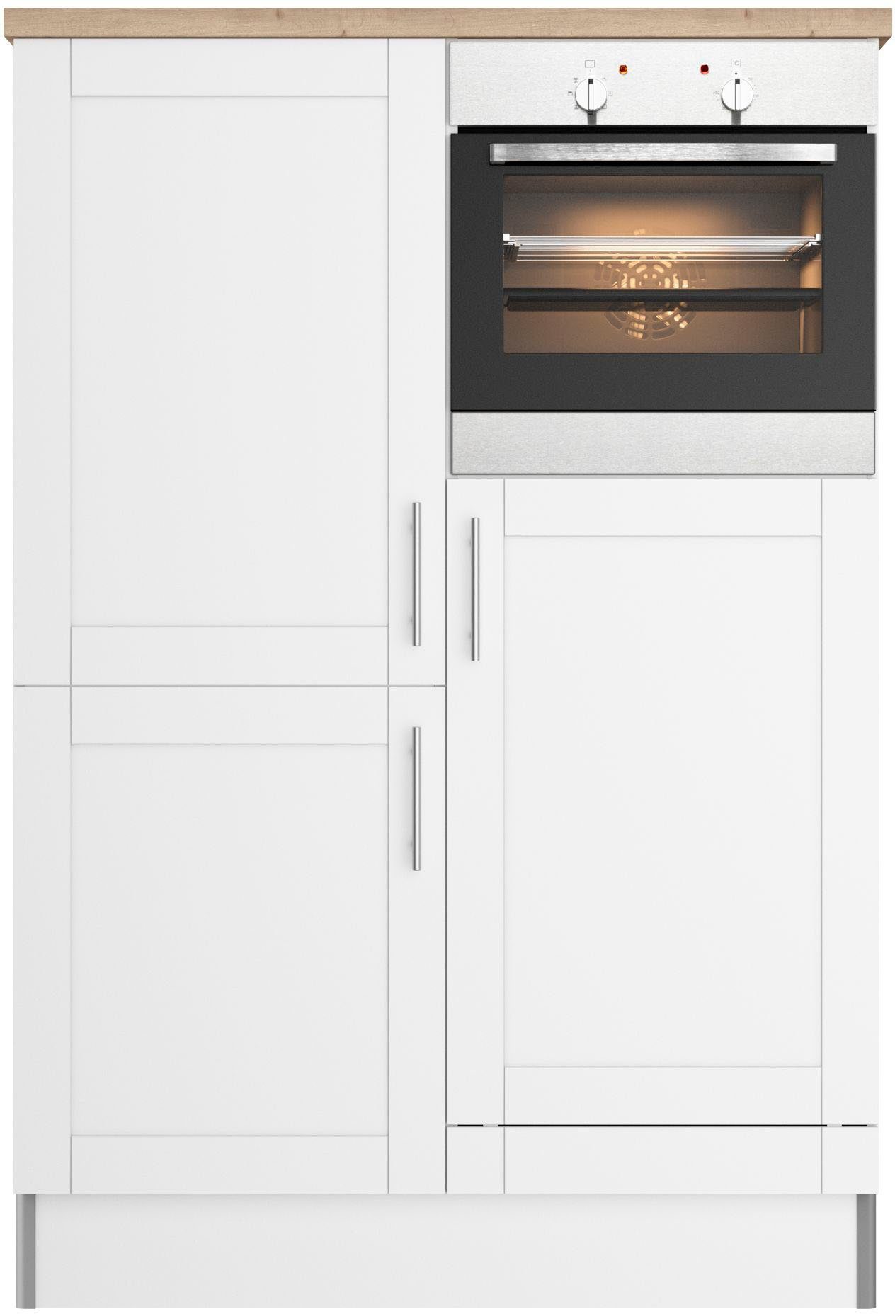 Kochstation Keuken KS-Ahus, Hoge kastmodule Breedte 120 cm, optioneel met elektrische apparaten, softclose functie