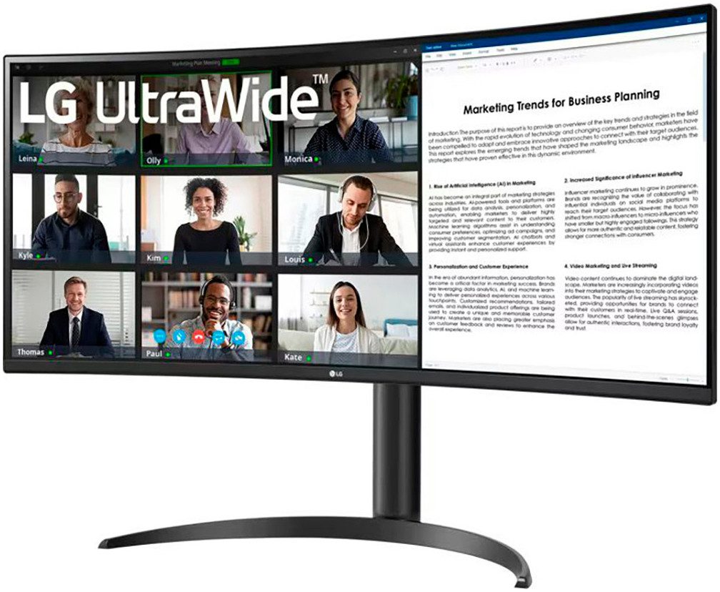 LG Curved ledscherm 34WR55QK, 86 cm / 34", UWQHD