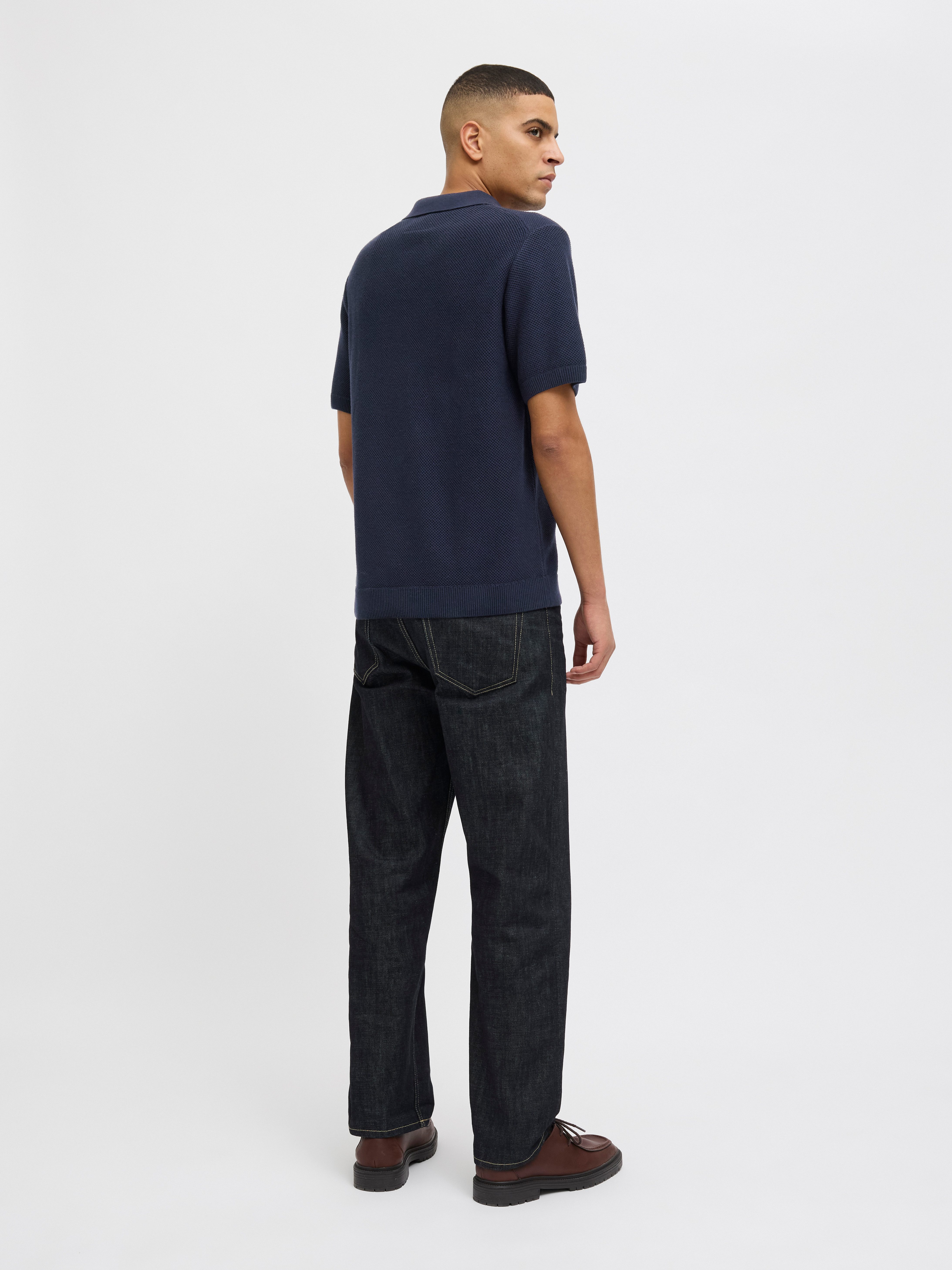 Jack & Jones Trui met ronde hals JPRCCEASTON KNIT SPLIT NECK SS SN