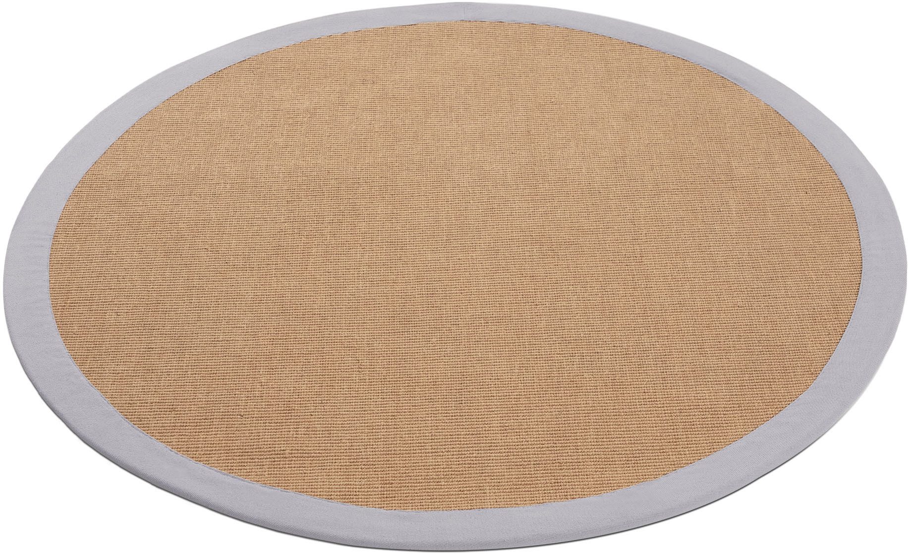 carpetfine Sisalkleed Sisal met gekleurd randdessin, antislip achterzijde