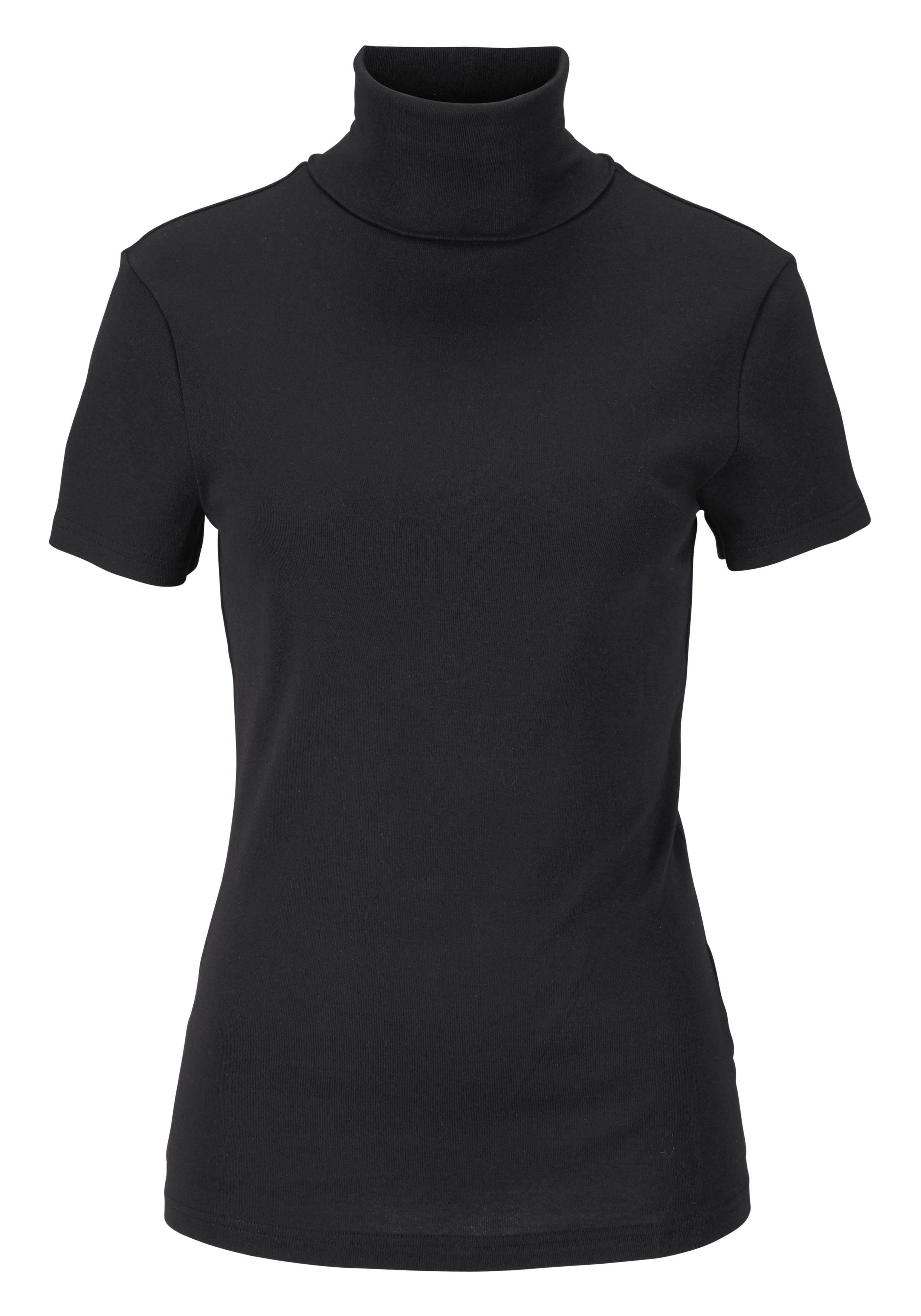 Flashlights Colshirt figuurvolgend, basic stijl, rolkragen, van 100% katoen, elastisch