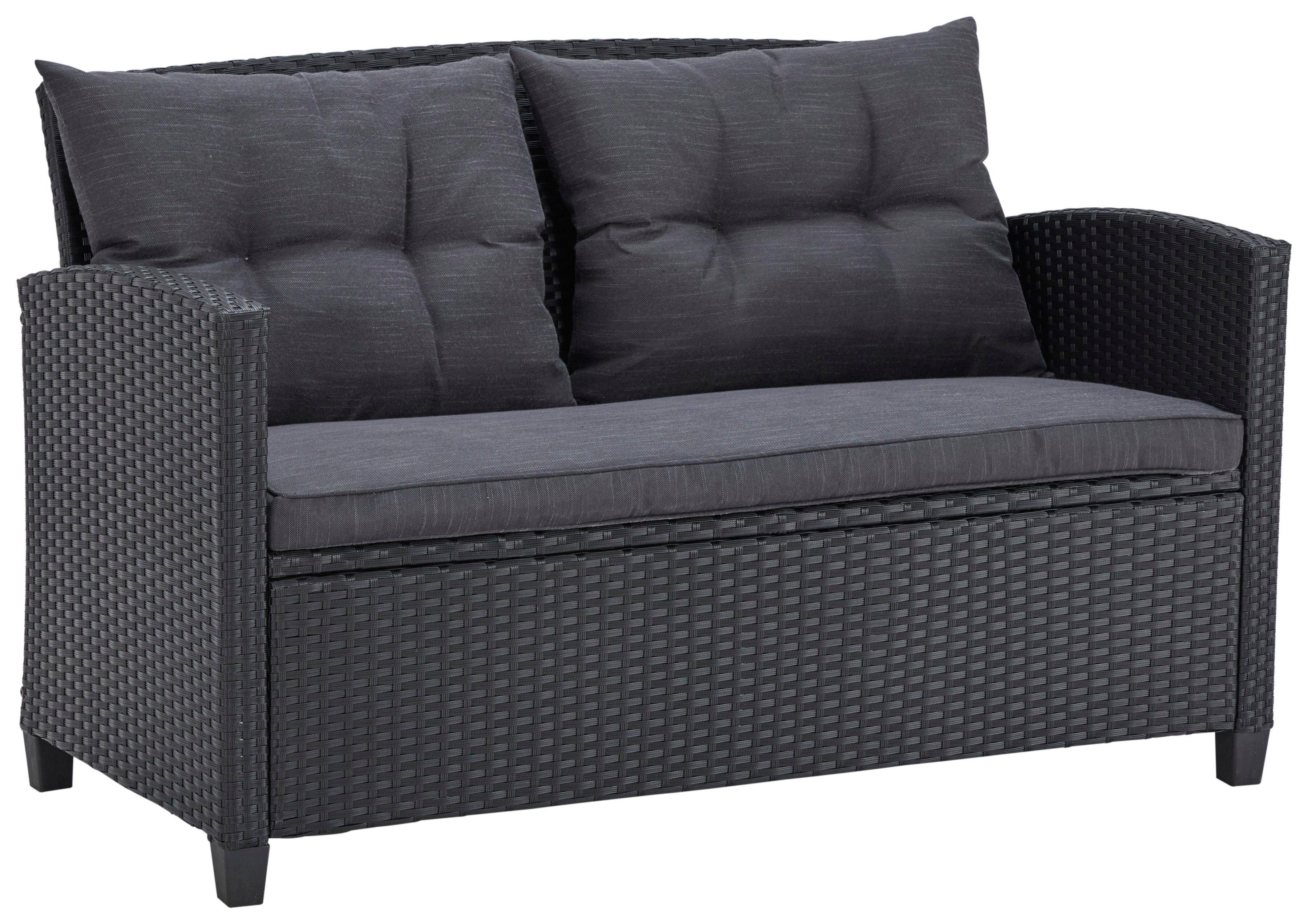 KONIFERA Tuinset St. Tropez Polyrotan, staal, planchet onder de tafel, balkonset, loungeset (set, 11-delig)