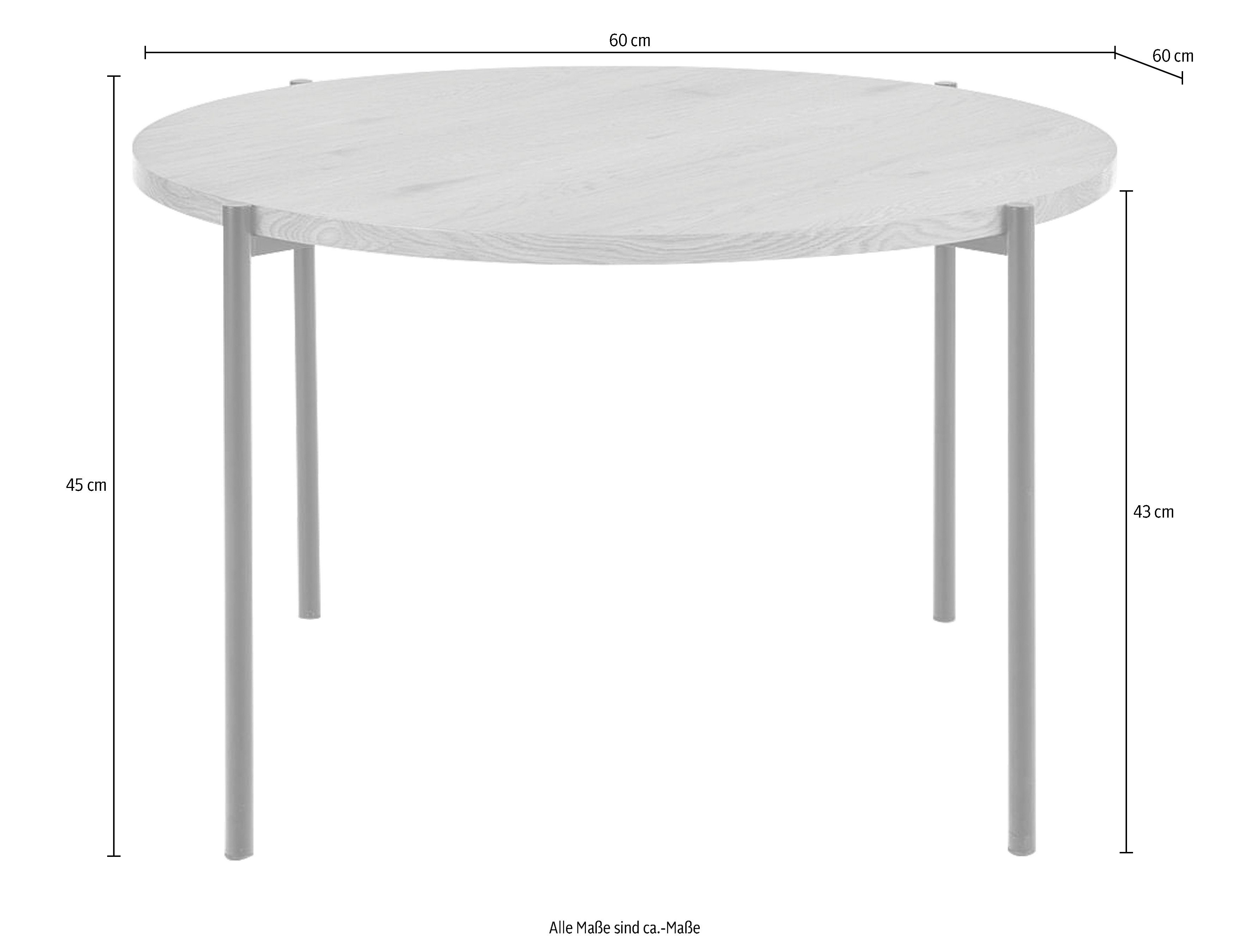 andas Salontafel Vantaa Tafelblad van massief eiken, algemene afm. (bxdxh): 60x60x45 cm