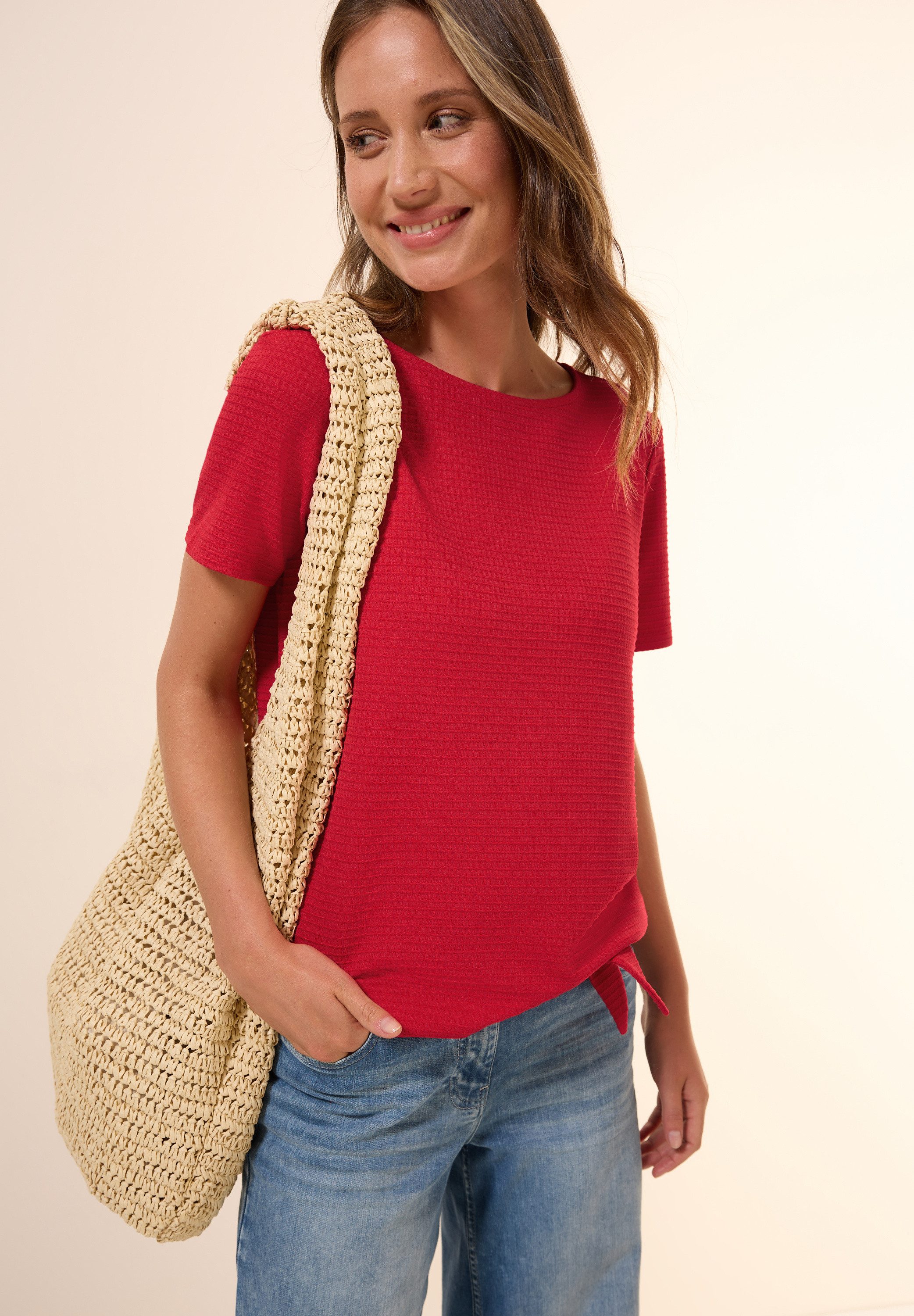 Cecil T-shirt met knoop detail