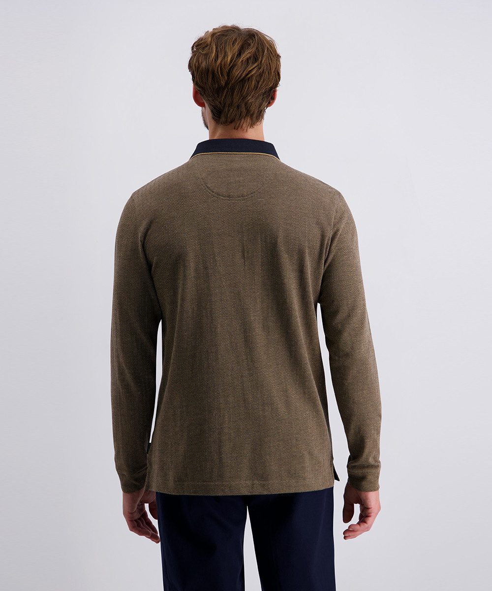 Pierre Cardin Poloshirt met lange mouwen